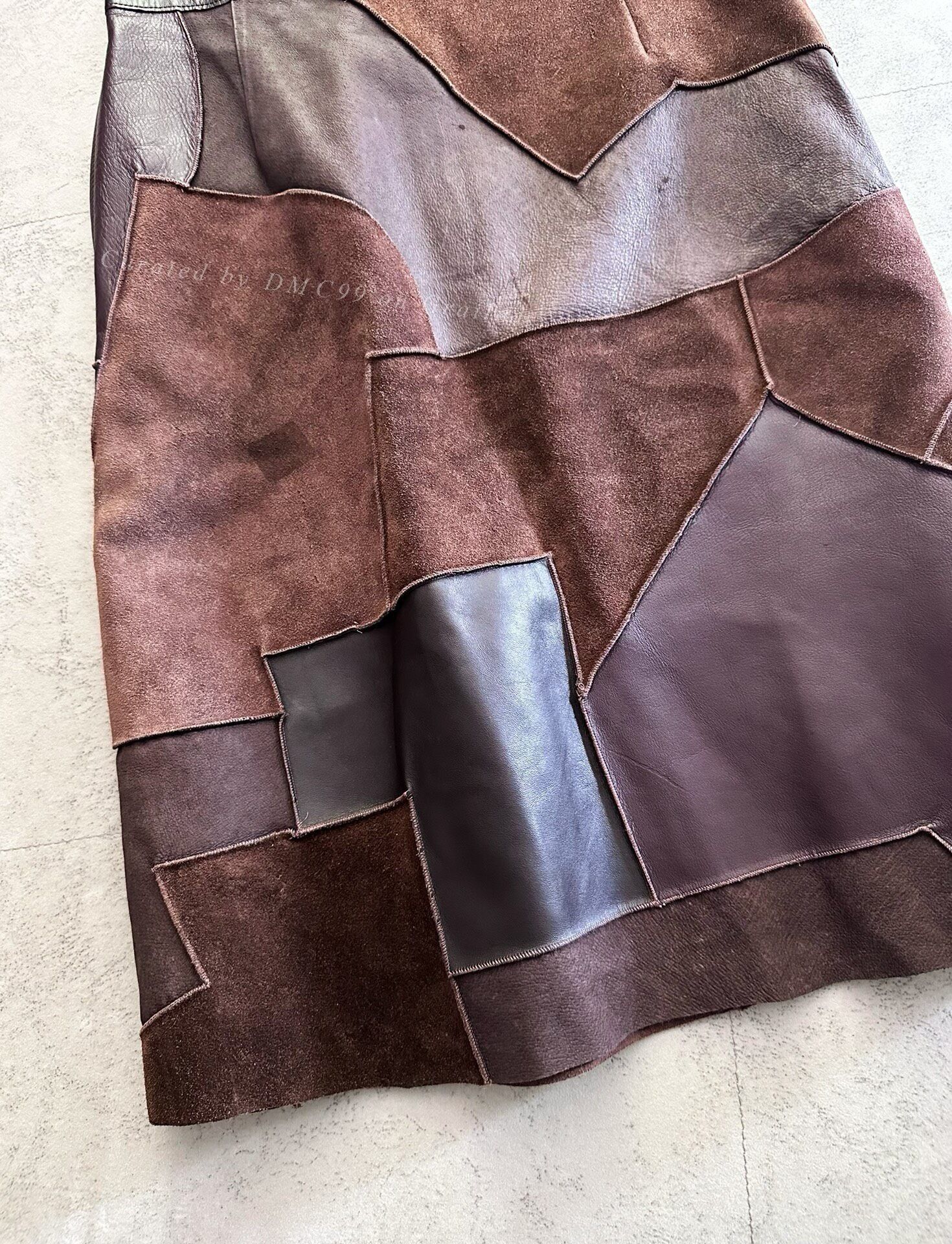 Rei Kawakubo Comme des Garçons Tricot Leather Skirt Size 36" / US 14 / IT 50 - 5 Thumbnail