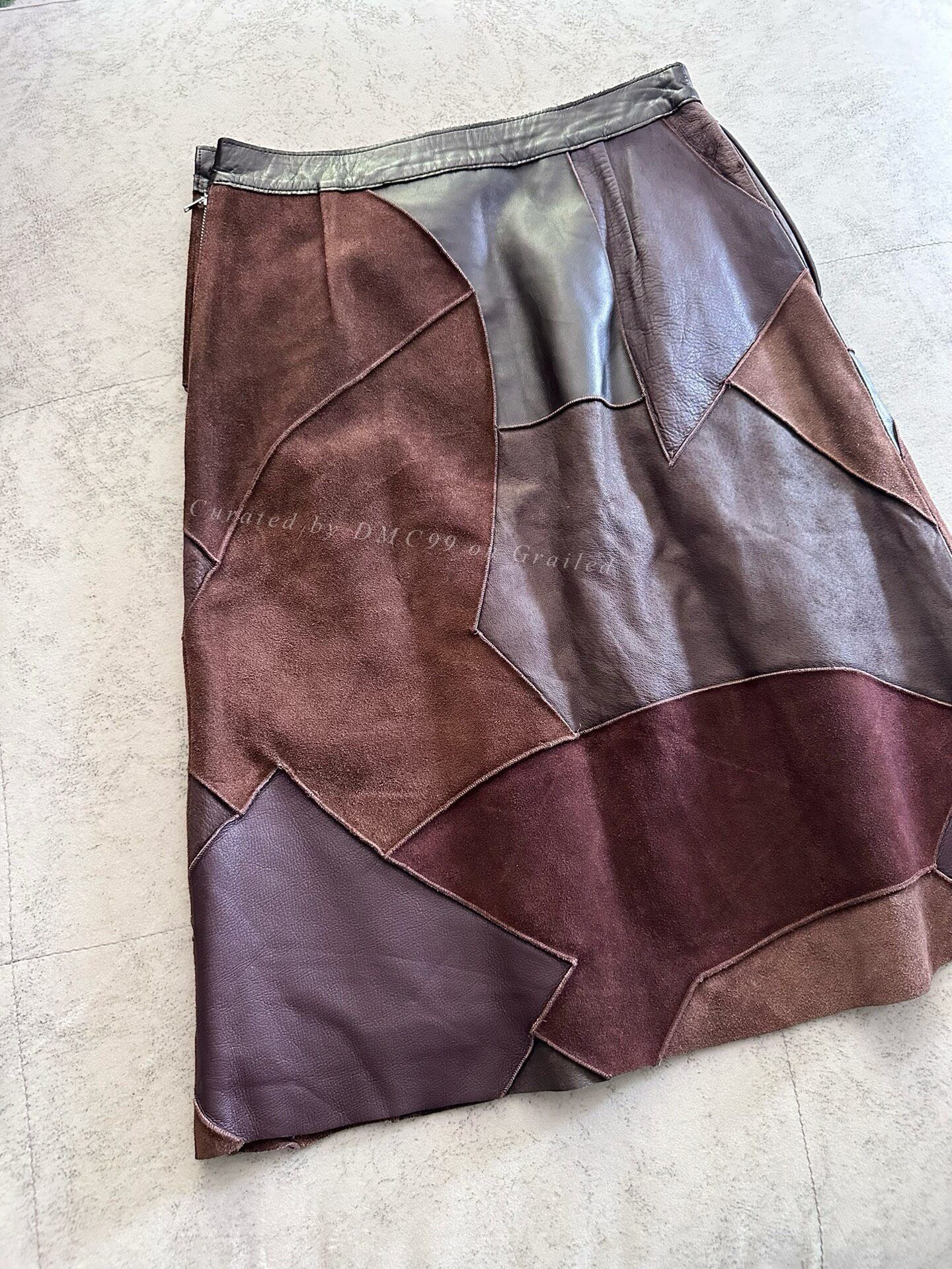Rei Kawakubo Comme des Garçons Tricot Leather Skirt Size 36" / US 14 / IT 50 - 8 Thumbnail