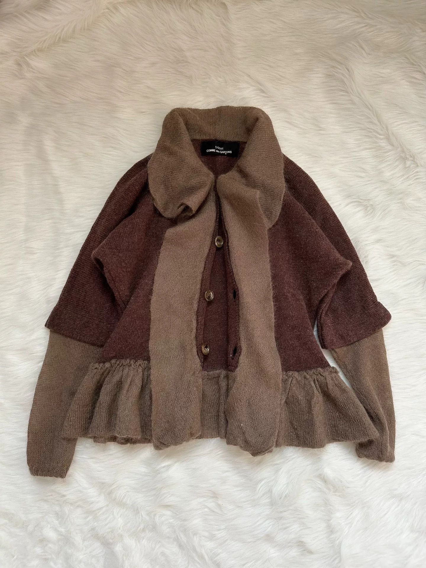 Comme des Garcons Comme des Garçons Tricot Color-Block Sweater Coat Size S / US 4 / IT 40 - 5 Thumbnail