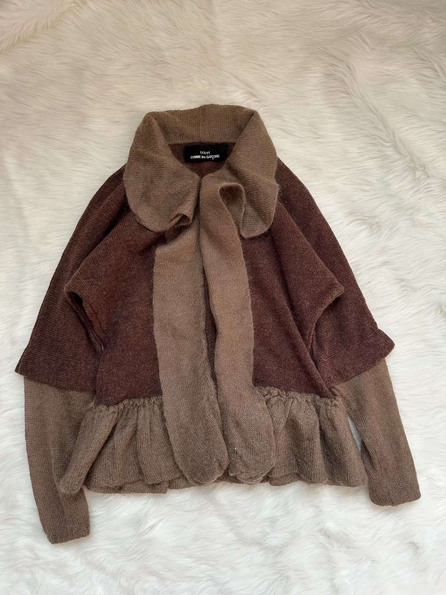 Comme des Garcons Comme des Garçons Tricot Color-Block Sweater Coat Size S / US 4 / IT 40 - 8 Thumbnail