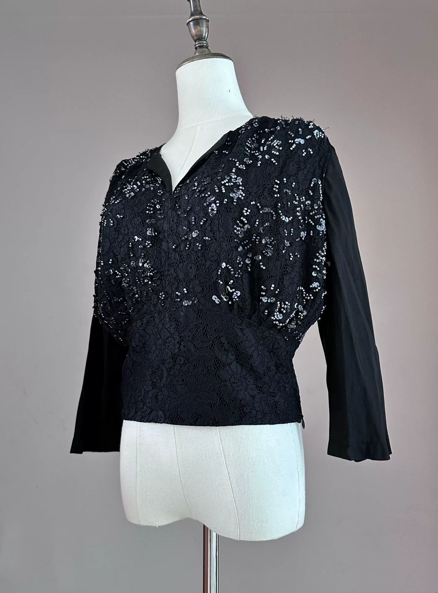Junya Watanabe Junya Watanabe 2003 Lace Beaded Top Size S / US 4 / IT 40 - 6 Thumbnail