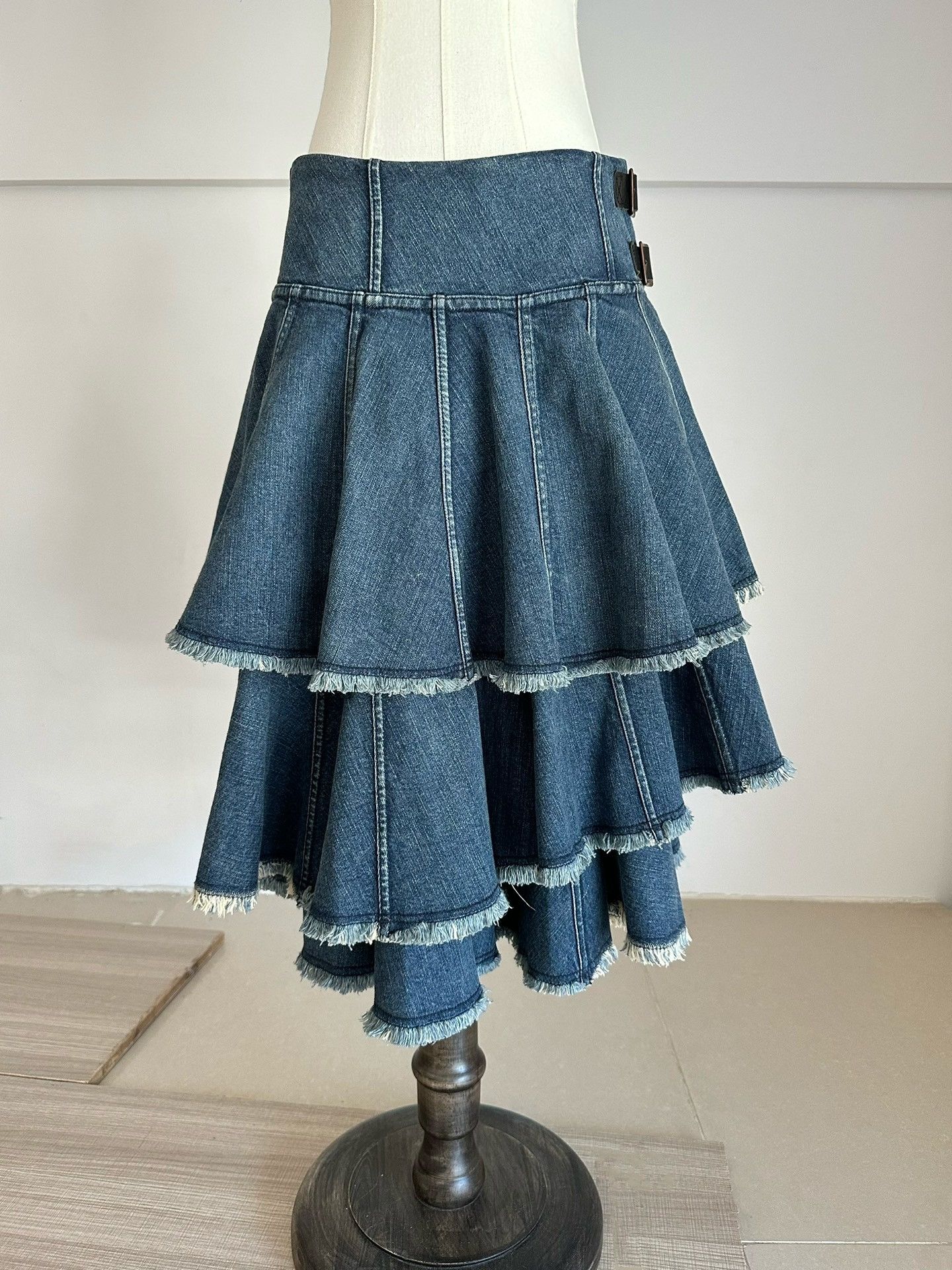 Junya Watanabe Junya Watanabe AD2015 Layered Denim Skirt Size 35" - 6 Thumbnail