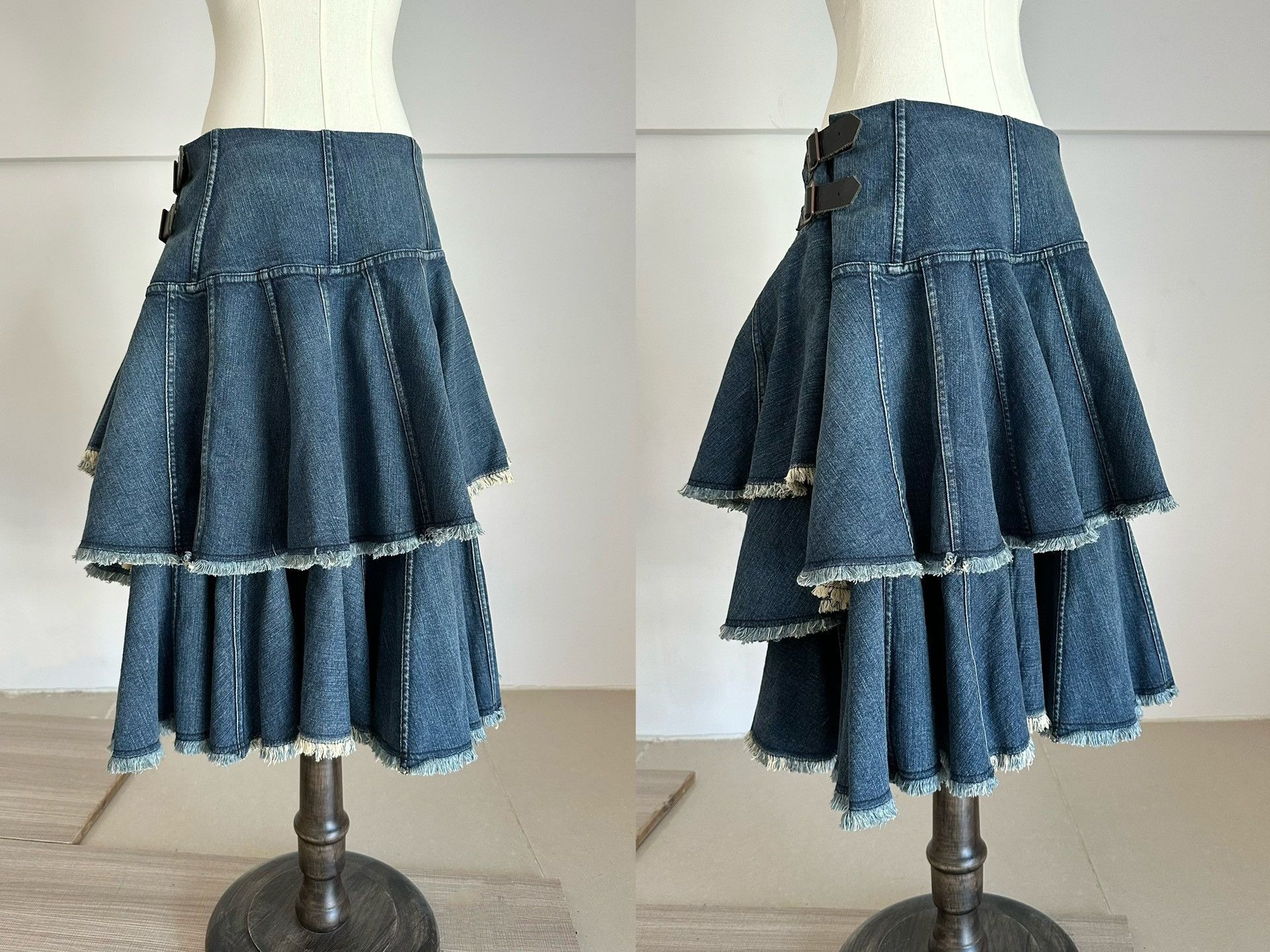 Junya Watanabe Junya Watanabe AD2015 Layered Denim Skirt Size 35" - 8 Thumbnail