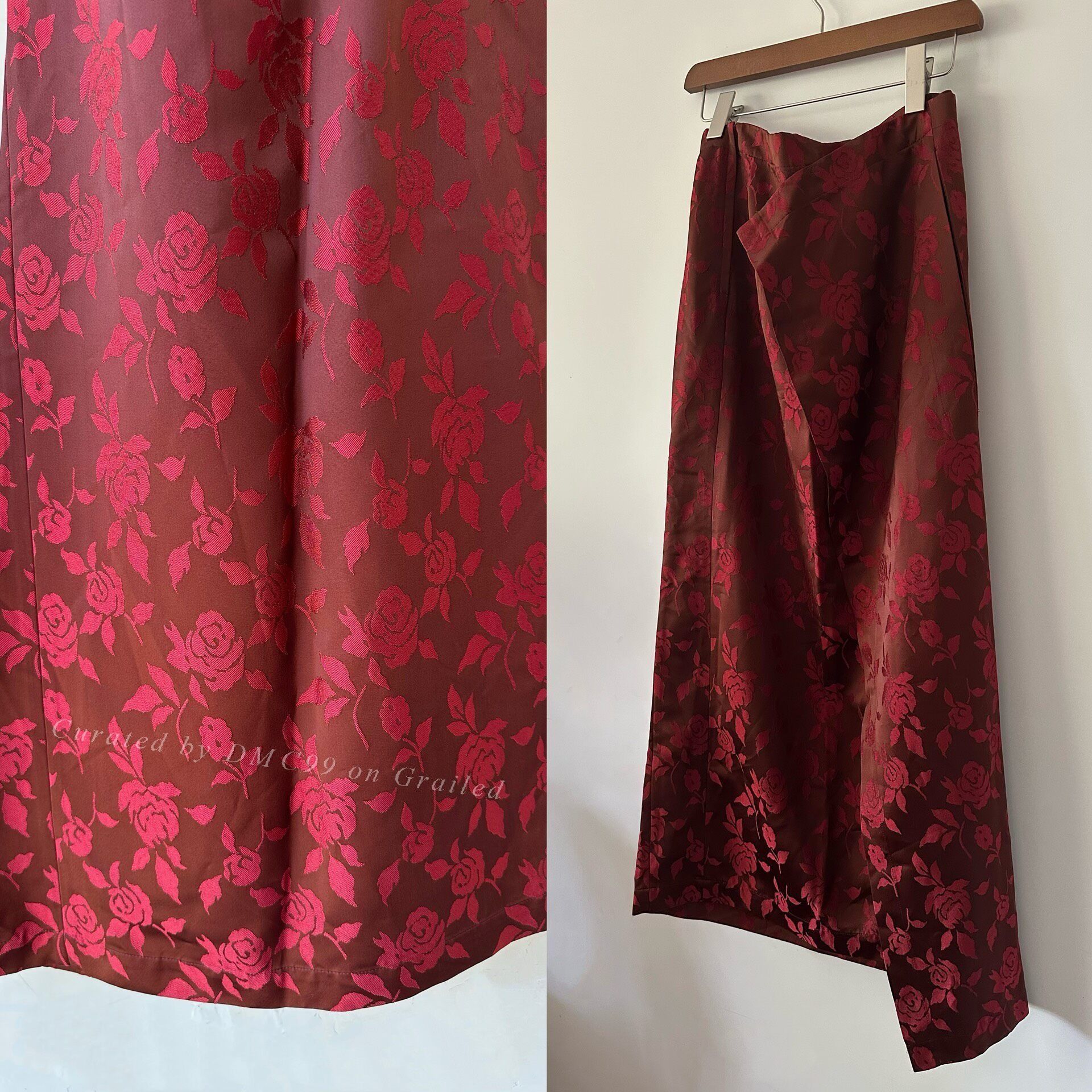 Junya Watanabe Junya Watanabe 1996 Rose Floral Skirt Size 35" - 7 Thumbnail