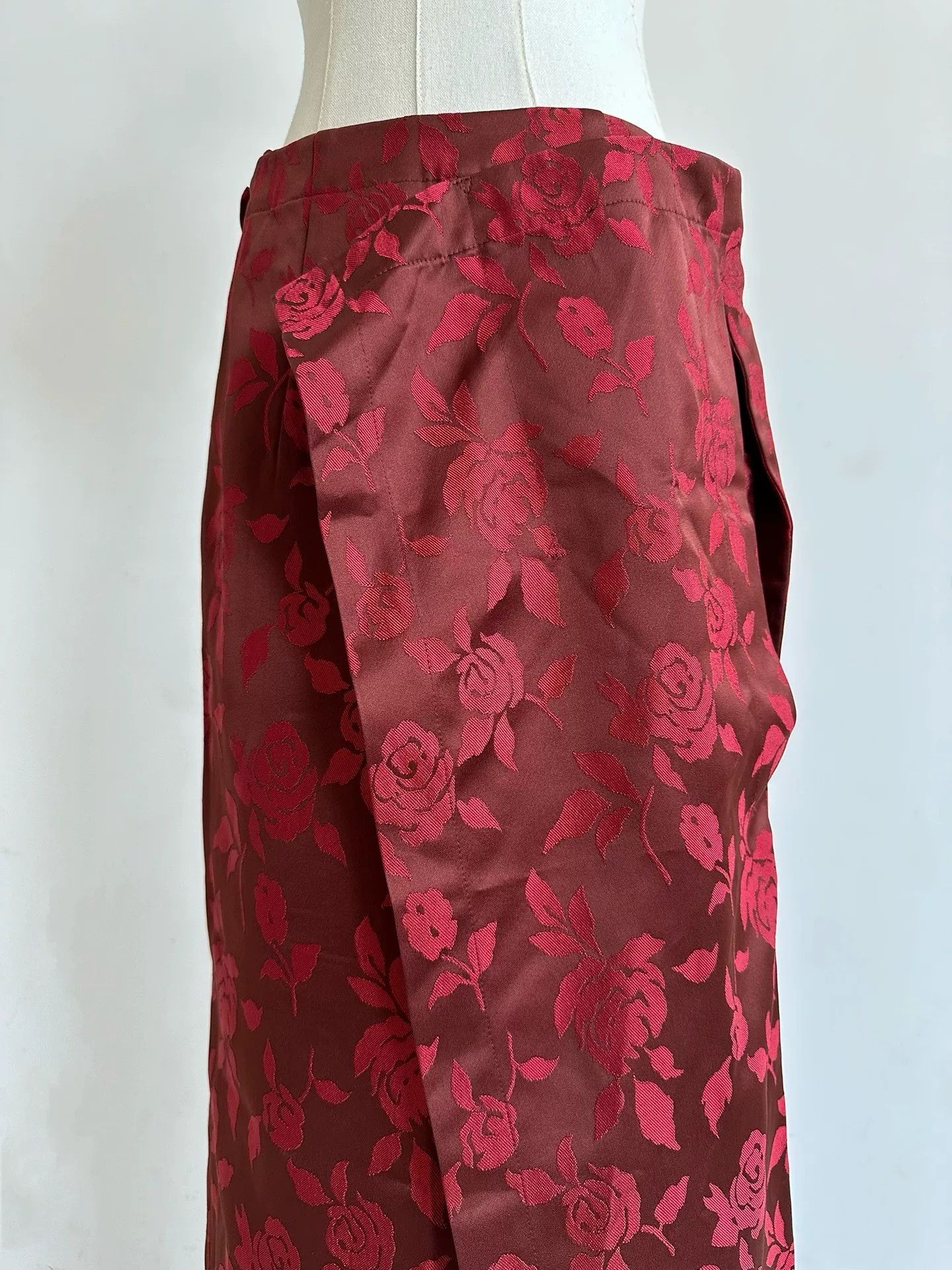Junya Watanabe Junya Watanabe 1996 Rose Floral Skirt Size 35" - 3 Thumbnail