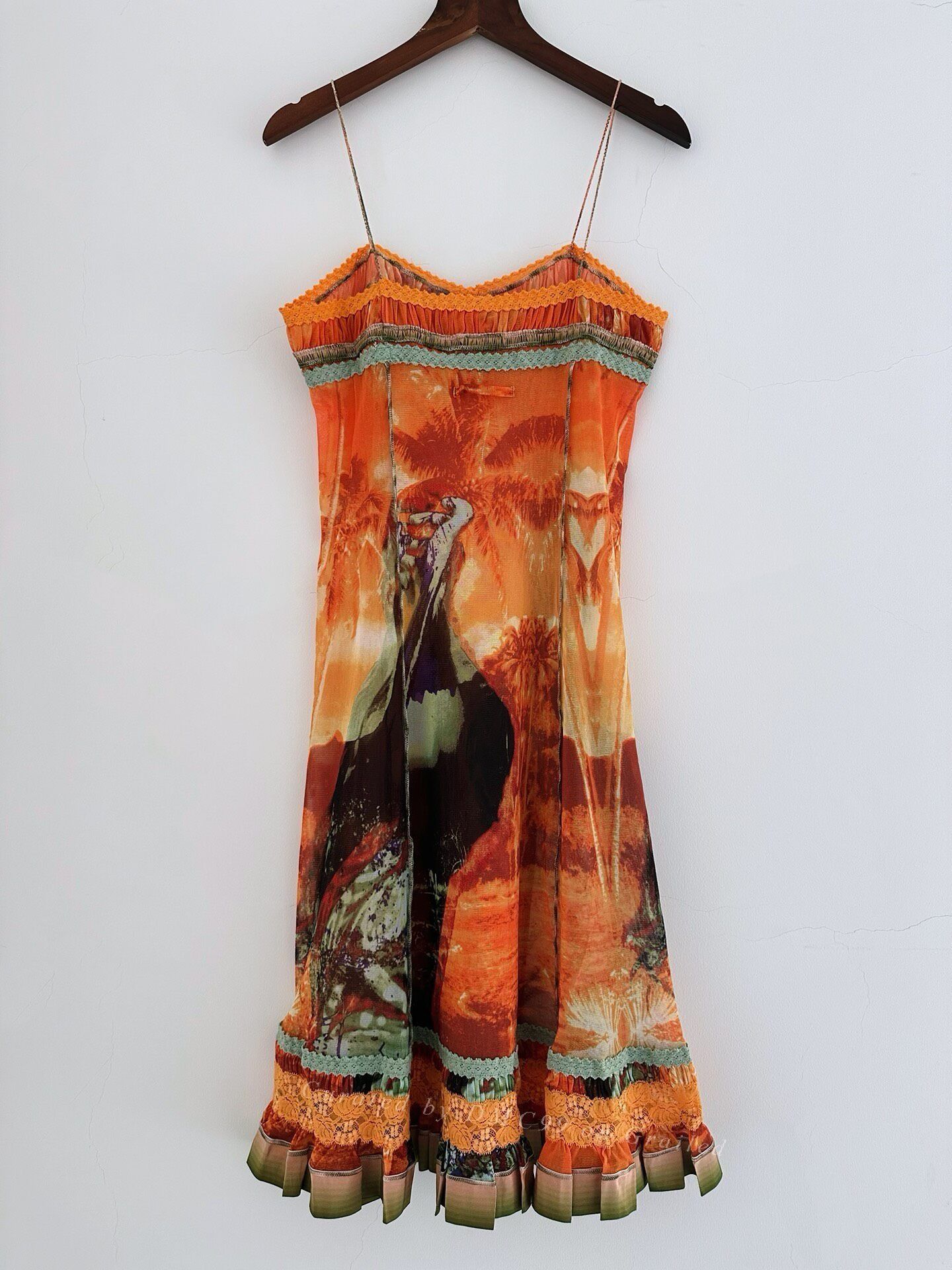 Jean Paul Gaultier Jean Paul Gaultier Sunset Portrait Print Slip Dress Size S / US 4 / IT 40 - 2 Thumbnail