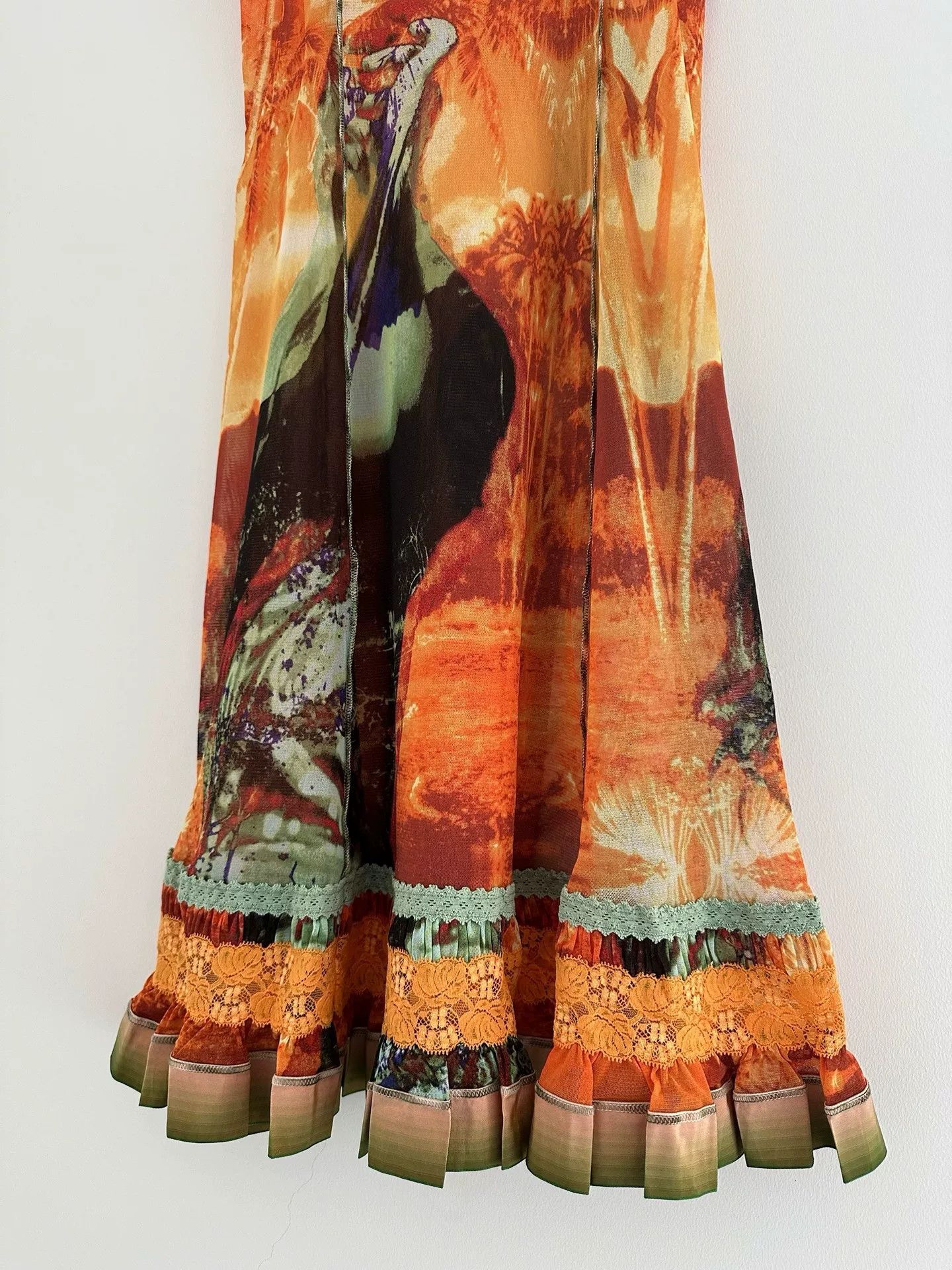 Jean Paul Gaultier Jean Paul Gaultier Sunset Portrait Print Slip Dress Size S / US 4 / IT 40 - 5 Thumbnail