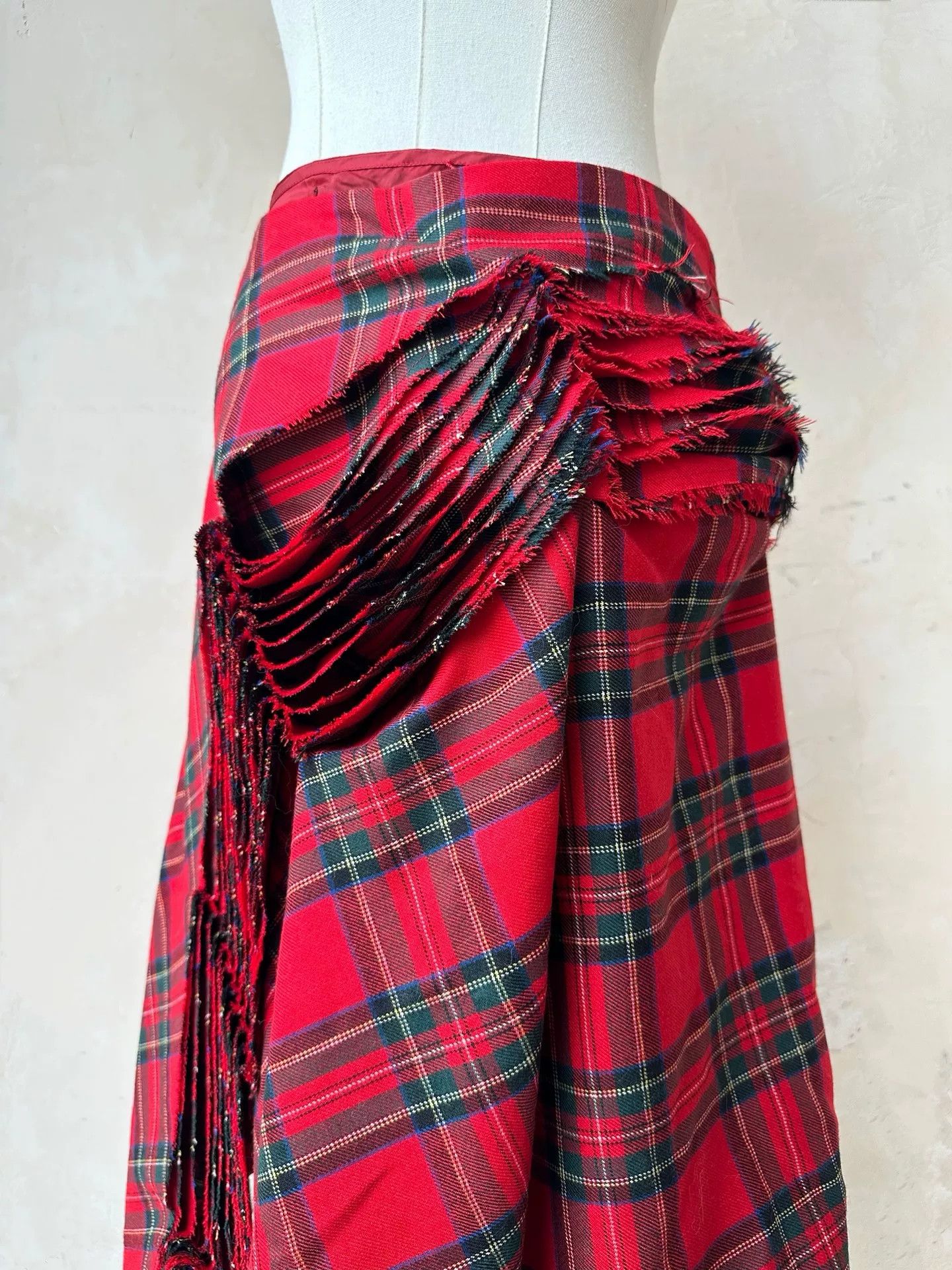 Junya Watanabe Junya Watanabe 2000 Layered Plaid Skirt Size 34" / US 12 / IT 48 - 4 Thumbnail