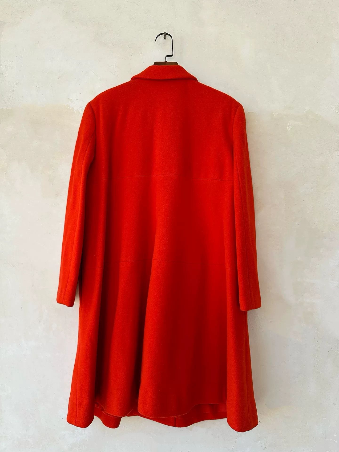 Rei Kawakubo Comme des Garçons 1991 Red Wool Coat Size S / US 4 / IT 40 - 8 Thumbnail