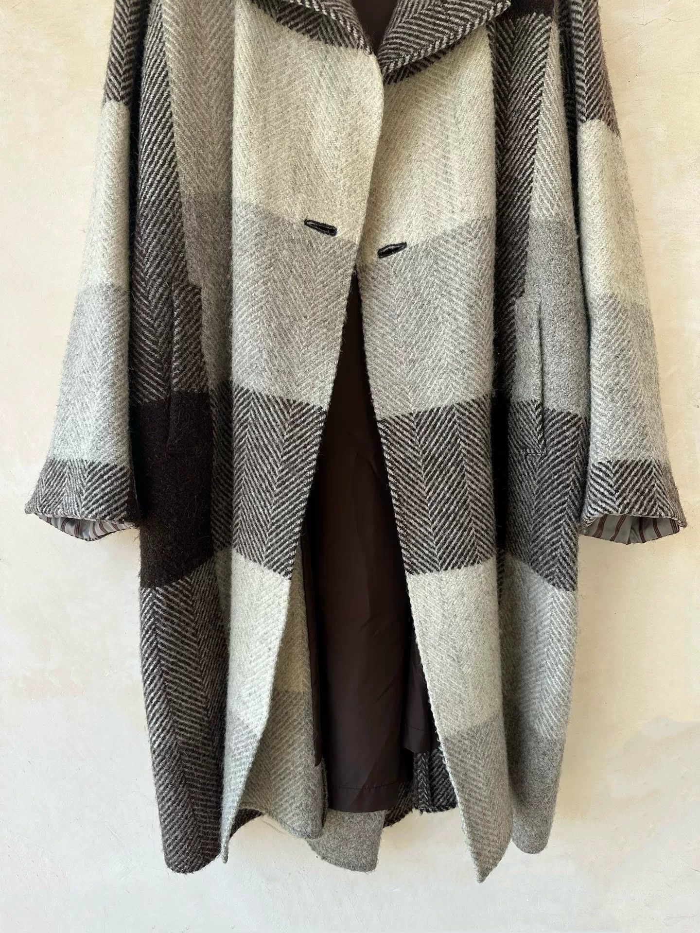 Pleats Please Issey Miyake Issey Miyake 1997 Plaid Wool Oversized Coat Size US M / EU 48-50 / 2 - 4 Thumbnail