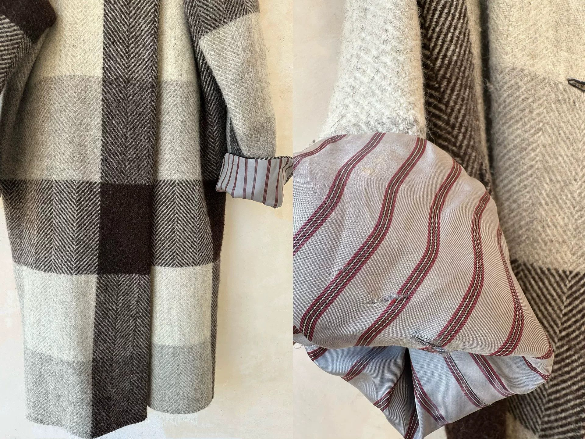 Pleats Please Issey Miyake Issey Miyake 1997 Plaid Wool Oversized Coat Size US M / EU 48-50 / 2 - 9 Thumbnail