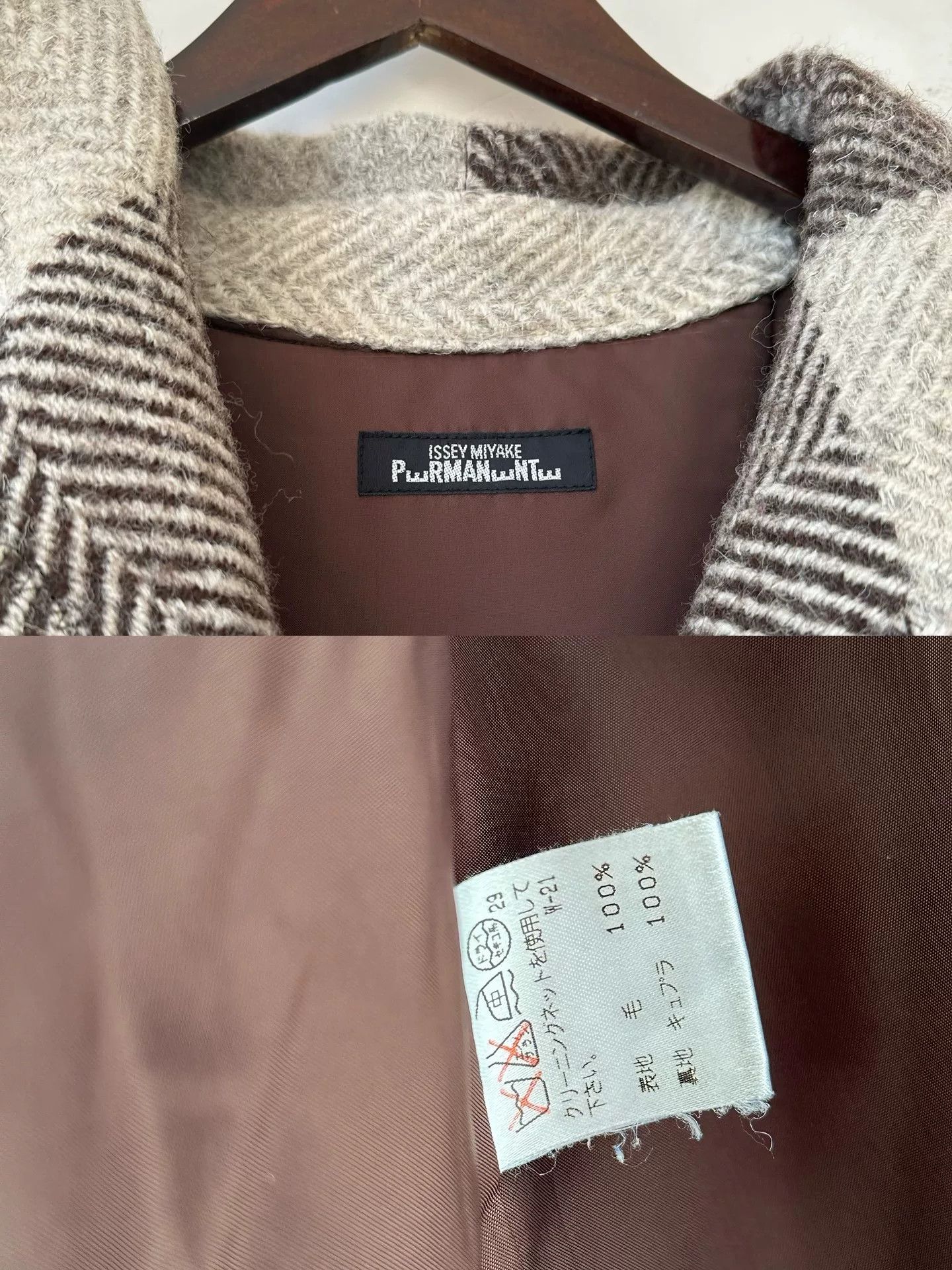 Pleats Please Issey Miyake Issey Miyake 1997 Plaid Wool Oversized Coat Size US M / EU 48-50 / 2 - 8 Thumbnail