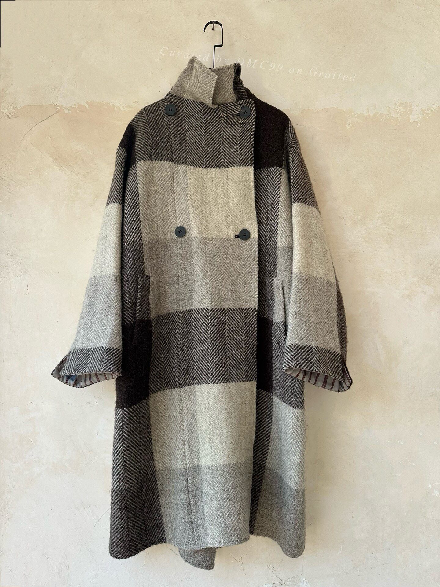 Pleats Please Issey Miyake Issey Miyake 1997 Plaid Wool Oversized Coat Size US M / EU 48-50 / 2 - 2 Thumbnail