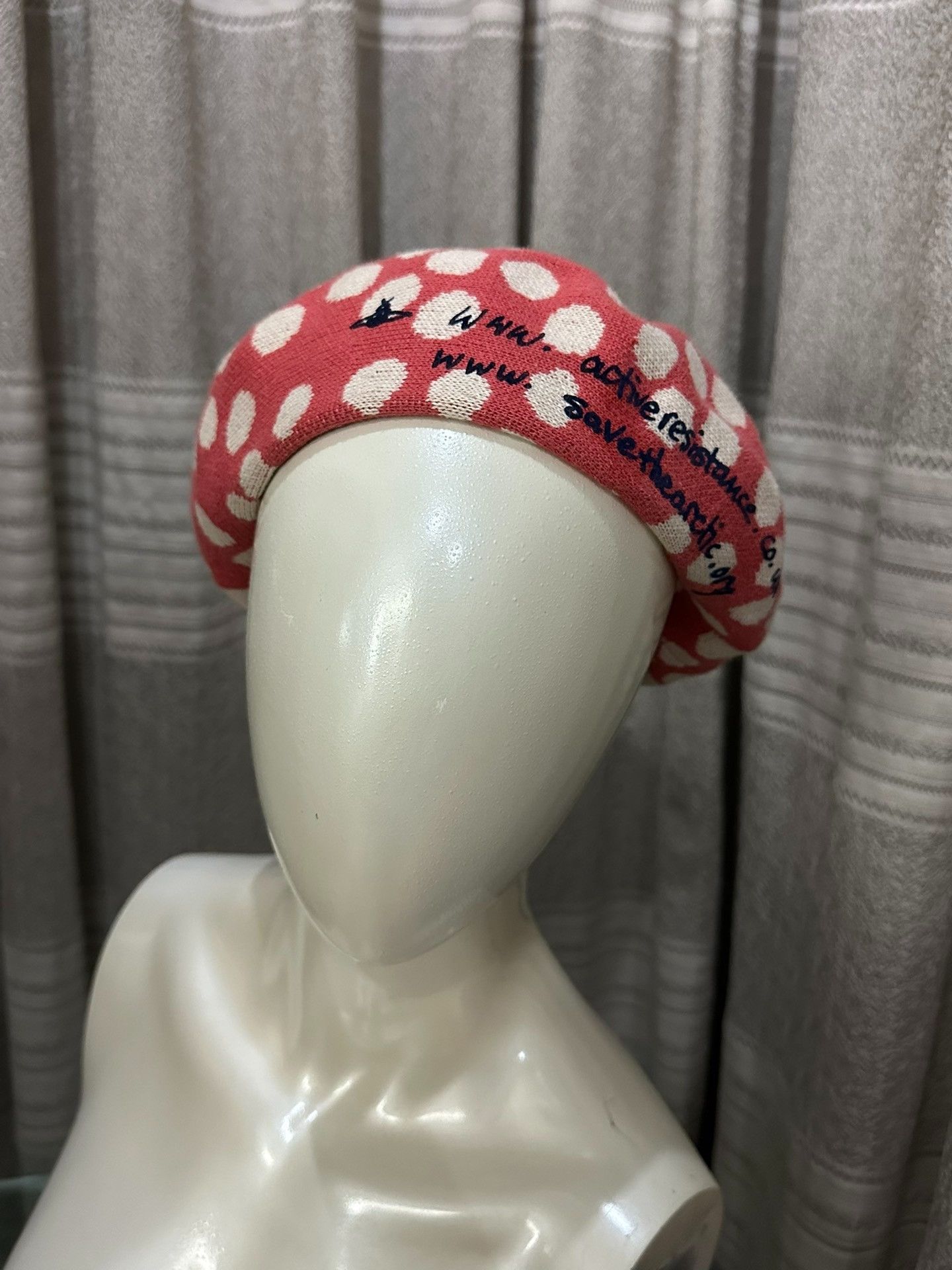 Vivienne Westwood Vivienne Westwood Vintage Pink Polka Dot Beret Size ONE SIZE - 5 Thumbnail