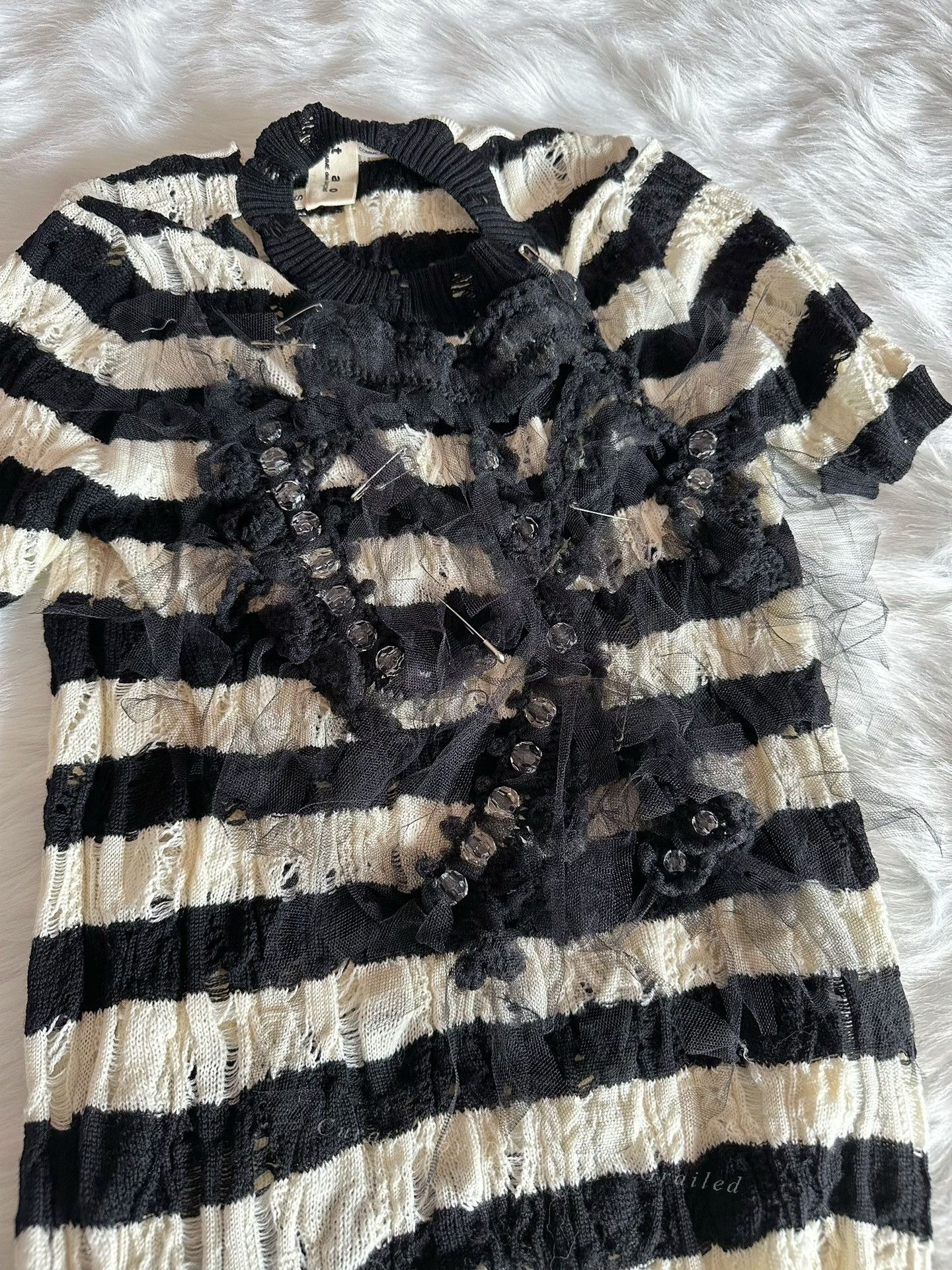 Rei Kawakubo Tao Comme des Garçons Knit Short-Sleeve Size S / US 4 / IT 40 - 3 Thumbnail