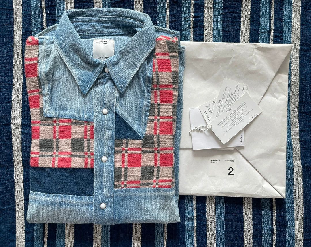 Visvim visvim ss shirt dmgd (p.w.) Size US M / EU 48-50 / 2 - 8 Thumbnail