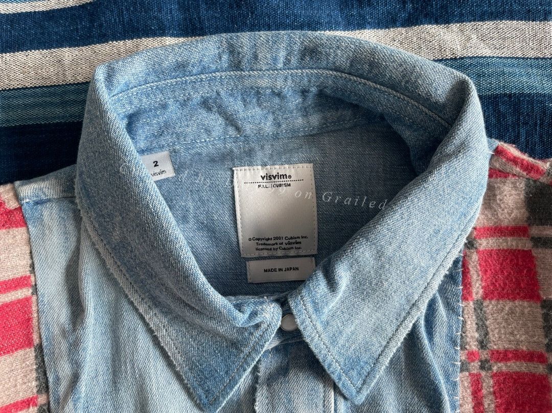 Visvim visvim ss shirt dmgd (p.w.) Size US M / EU 48-50 / 2 - 3 Thumbnail