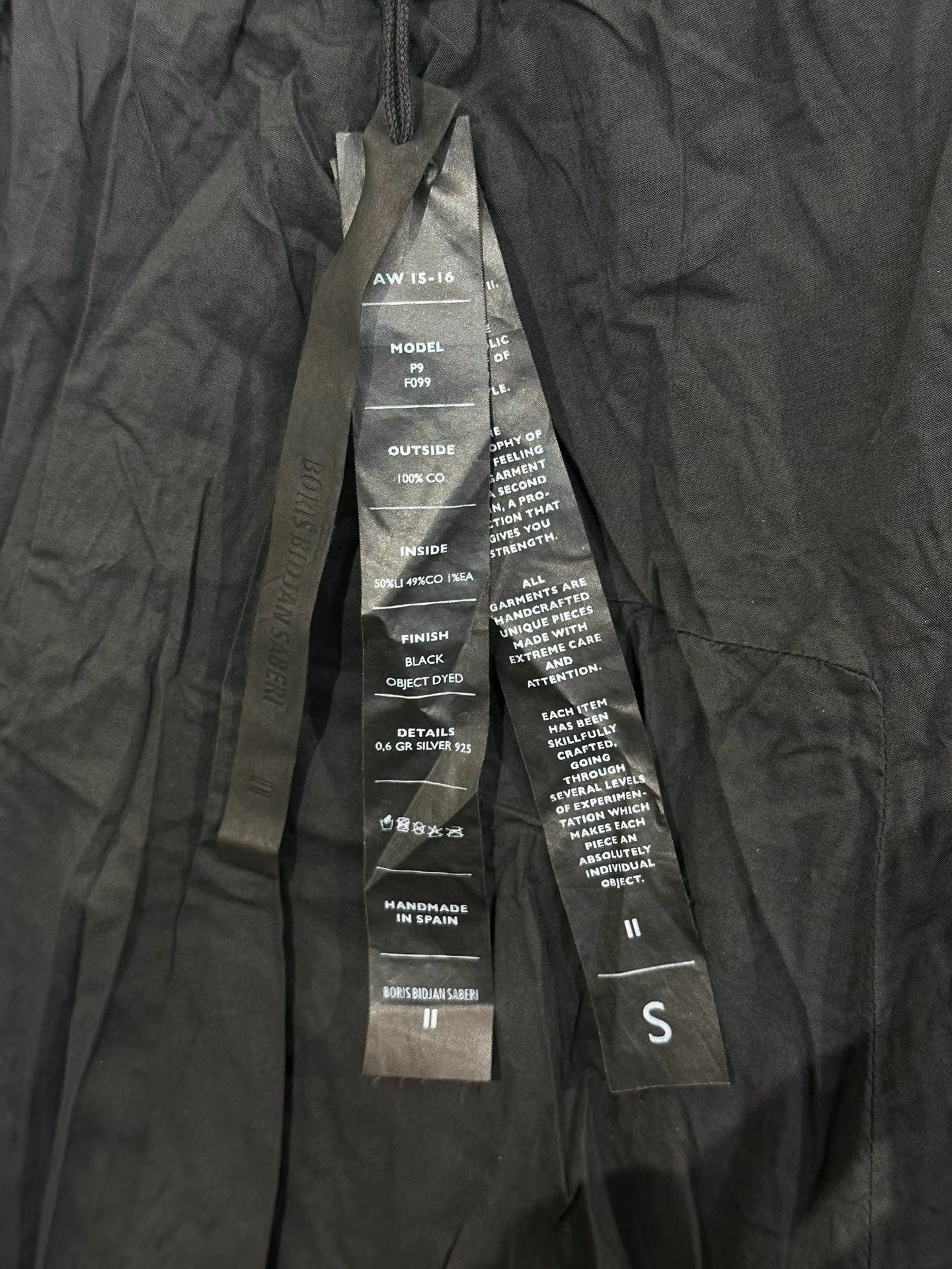 11 By Boris Bidjan Saberi Black Drawstring Sweatpants Size US 32 / EU 48 - 8 Thumbnail