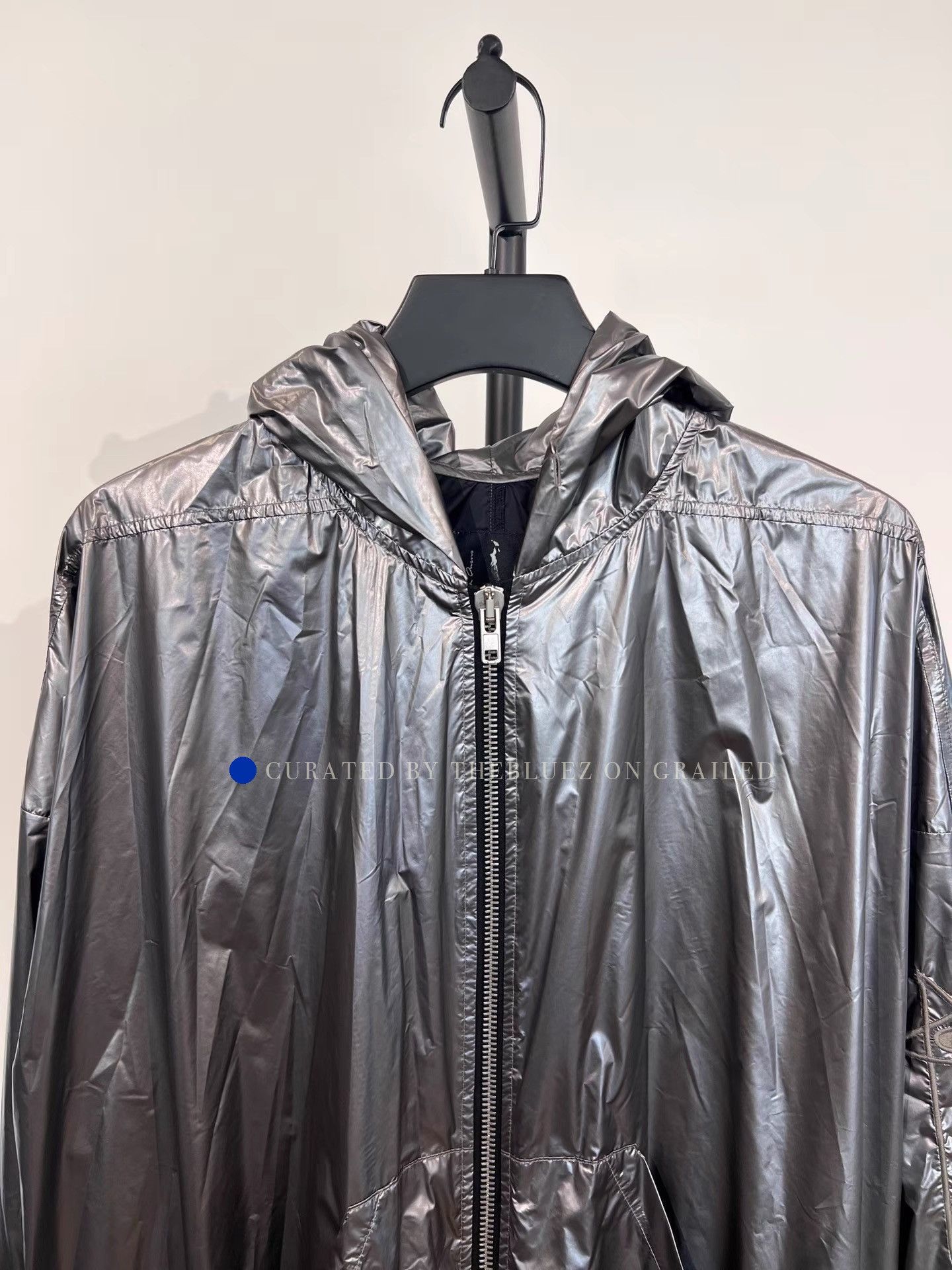 Rick Owens Metallic Silver Nylon Jacket Size US M / EU 48-50 / 2 - 3 Thumbnail