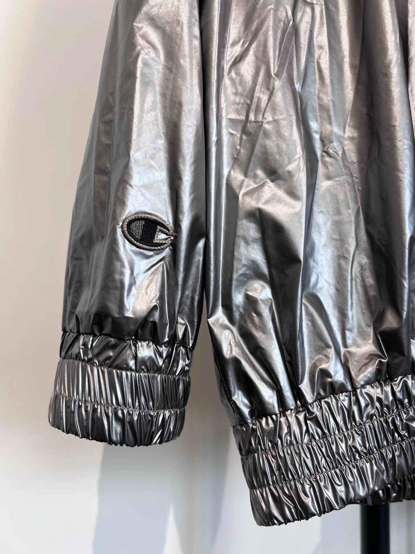 Rick Owens Metallic Silver Nylon Jacket Size US M / EU 48-50 / 2 - 5 Thumbnail