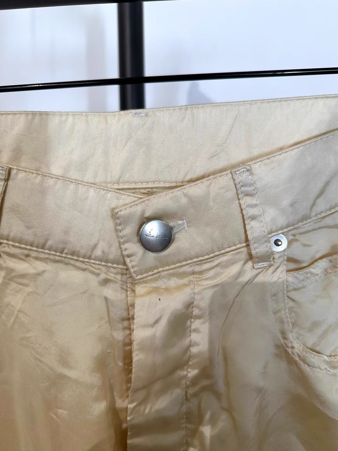 Rick Owens Beige Wide Leg Silk Pants Size US 32 / EU 48 - 5 Thumbnail