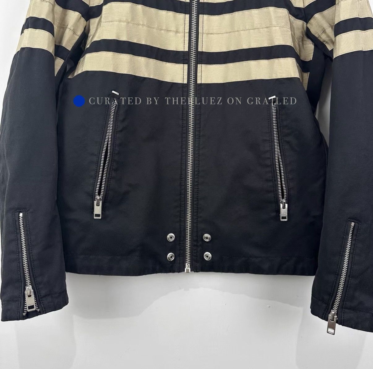 Diesel Black Gold Stand Collar Black Jacket in Excellent Condition Size US M / EU 48-50 / 2 - 3 Thumbnail