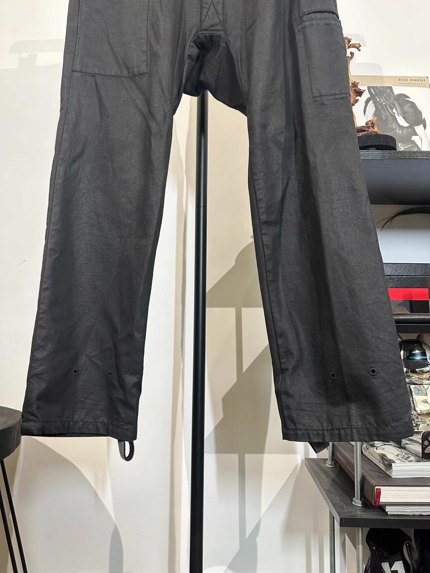 11 By Boris Bidjan Saberi Wax Coated Straight Pants in Black Size US 32 / EU 48 - 5 Thumbnail