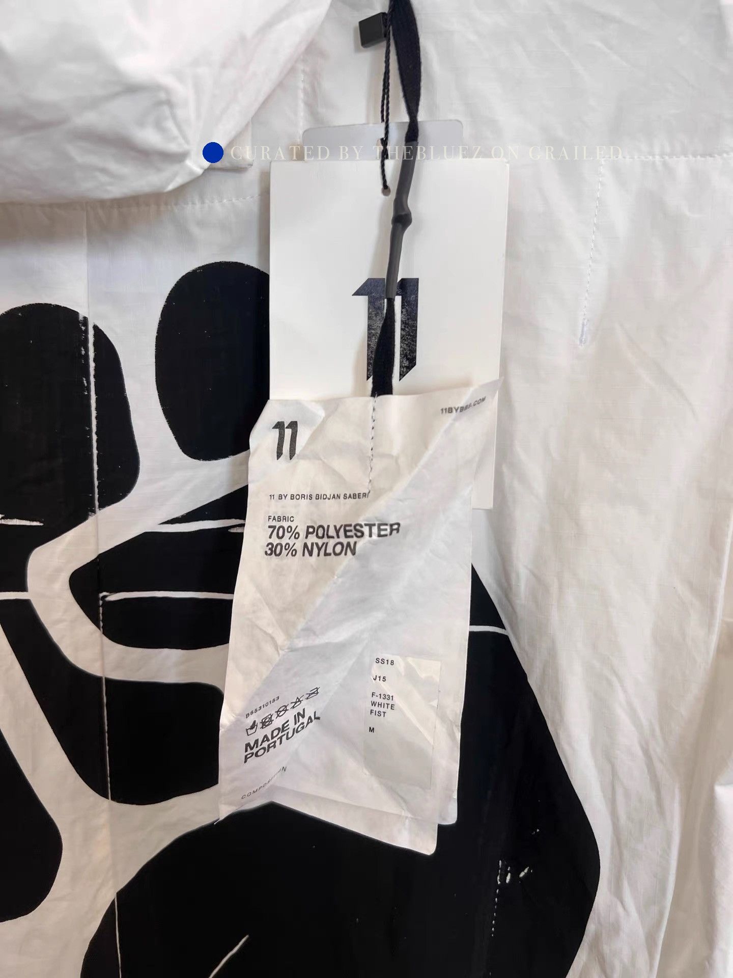 11 By Boris Bidjan Saberi Unique Long Fist Print White Parka Size US M / EU 48-50 / 2 - 7 Thumbnail