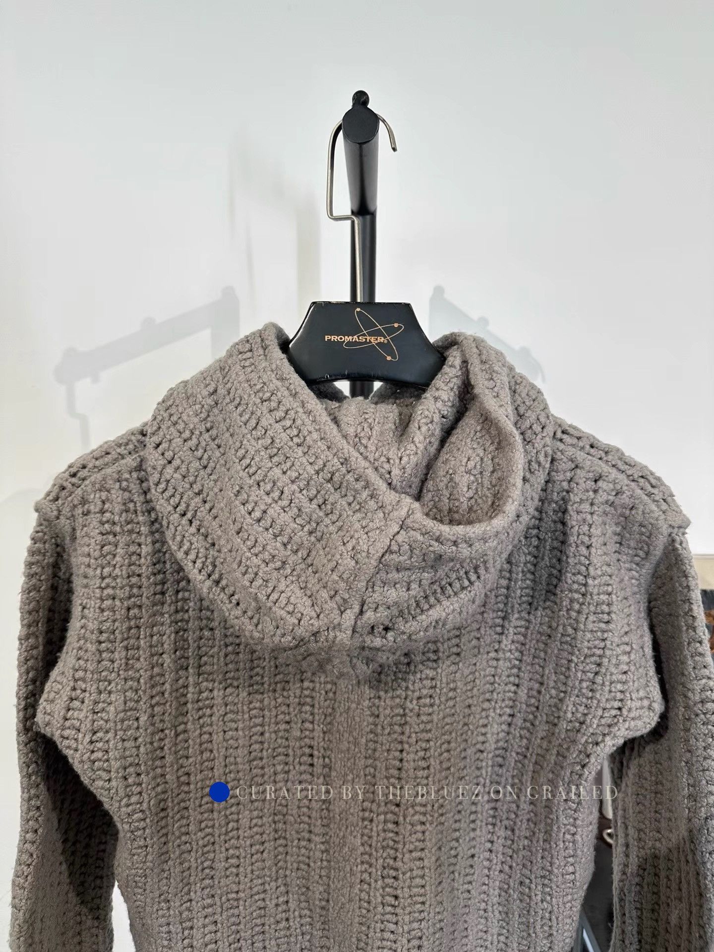 Rick Owens Hooded Knitted Sweater Coat in Gray Size US M / EU 48-50 / 2 - 4 Thumbnail