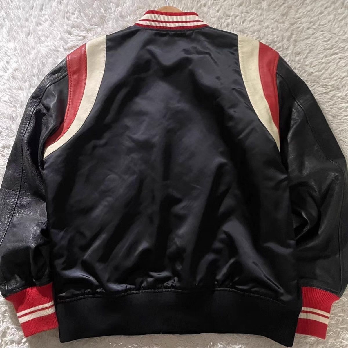 Diesel Black Baseball Jacket with Leather Sleeves Size US XXL / EU 58 / 5 - 3 Thumbnail