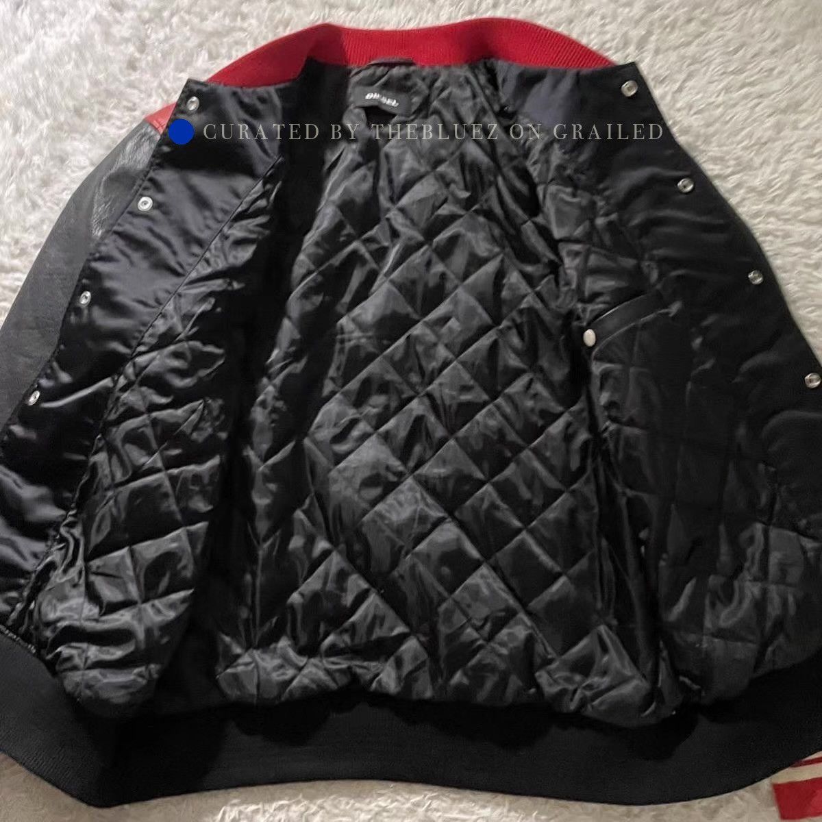 Diesel Black Baseball Jacket with Leather Sleeves Size US XXL / EU 58 / 5 - 2 Thumbnail