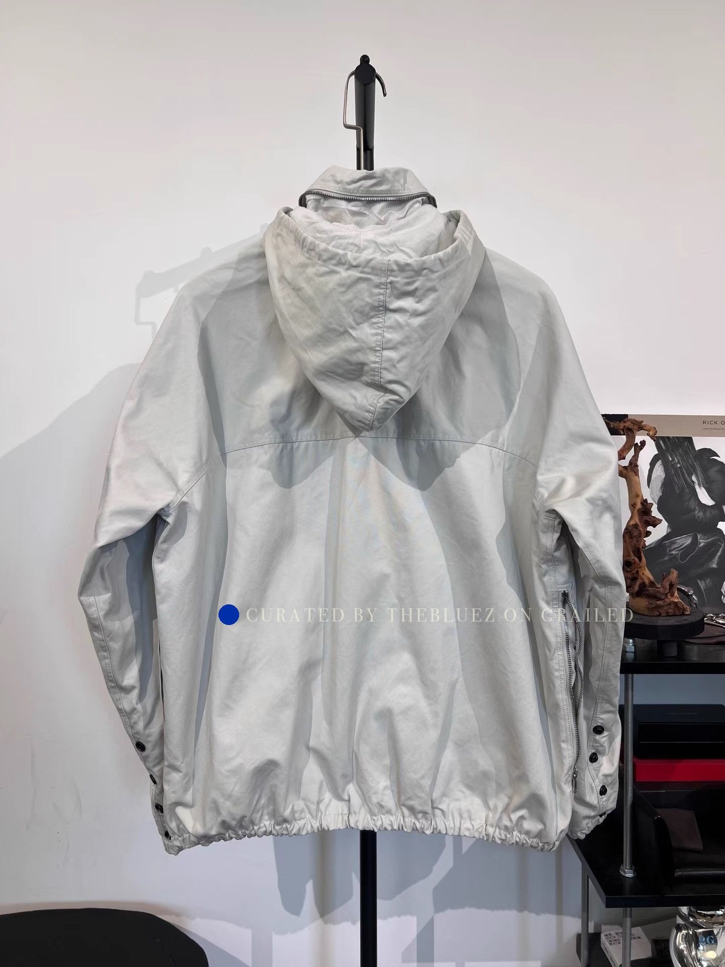 Rick Owens Hooded Stand Collar Jacket in Gray Size US M / EU 48-50 / 2 - 2 Thumbnail