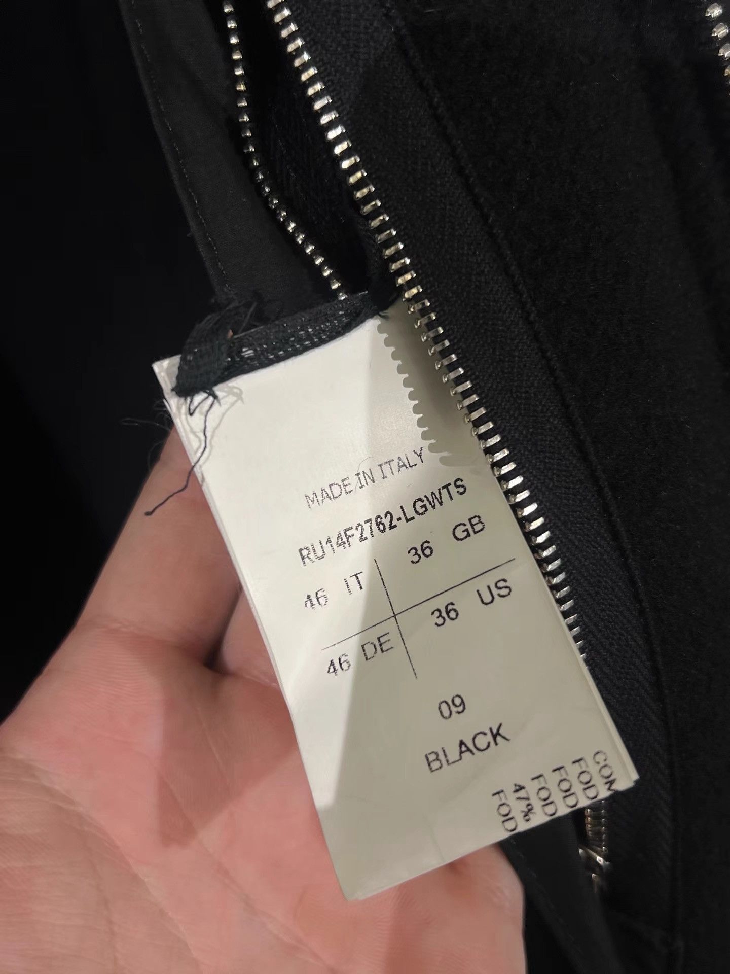 Rick Owens Mid-Length Black Woolen Coat Size US S / EU 44-46 / 1 - 9 Thumbnail