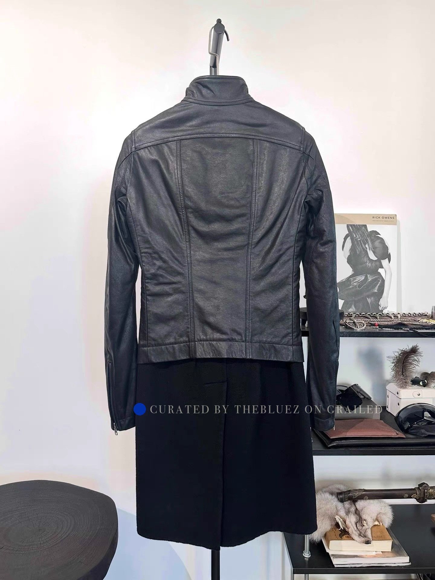 Rick Owens Mid-Length Black Woolen Coat Size US S / EU 44-46 / 1 - 2 Thumbnail