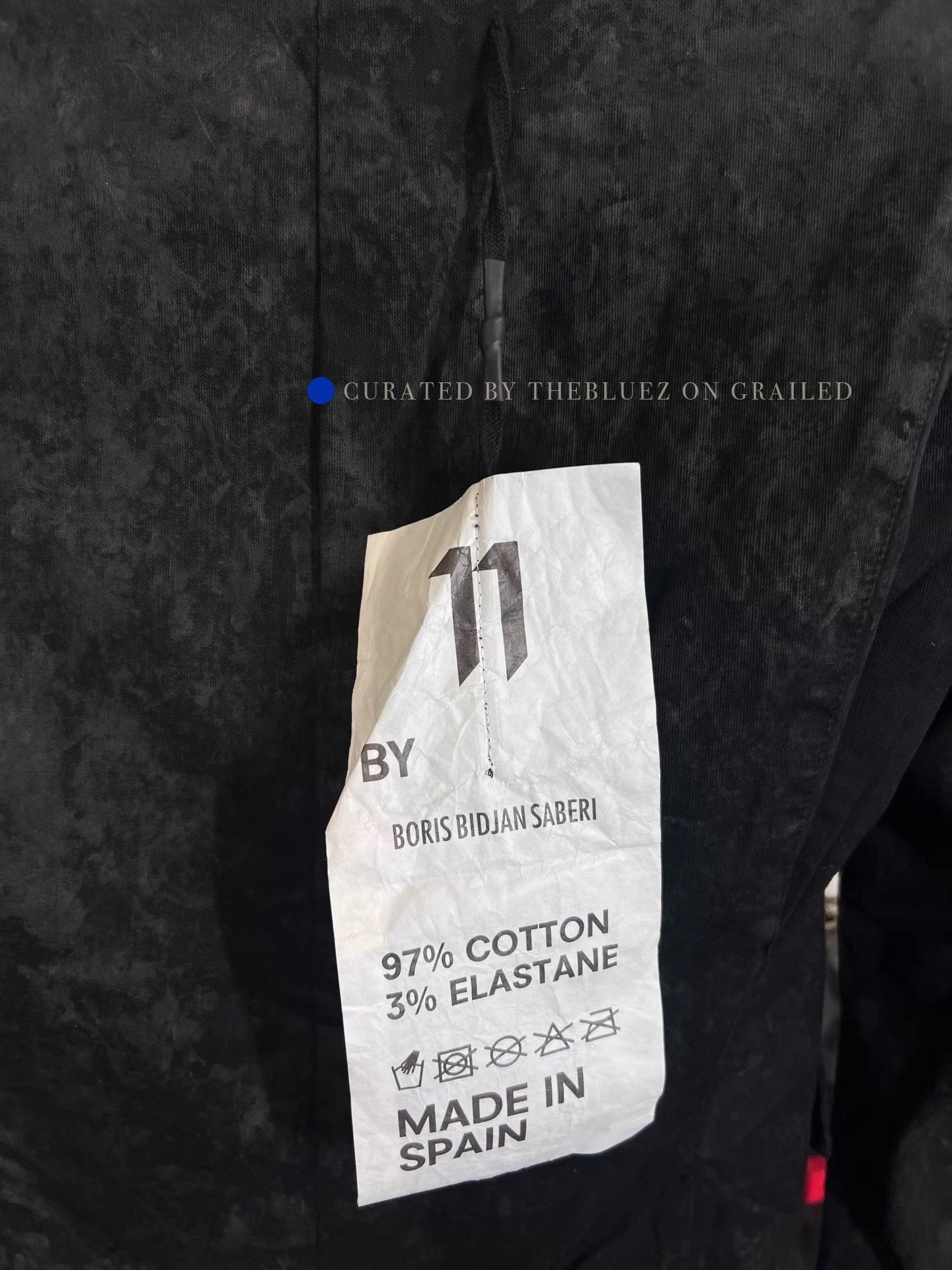 11 By Boris Bidjan Saberi Mud-Dyed Wax Blazer in Black Size US S / EU 44-46 / 1 - 7 Thumbnail