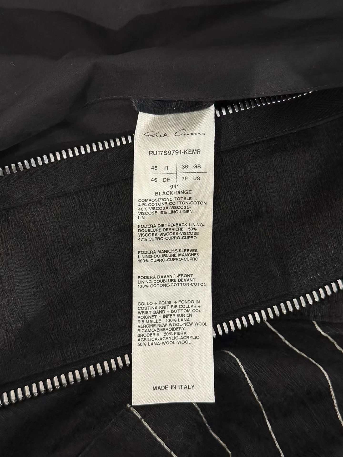 Rick Owens Runway Ma-1 Ray Jacket in Black Size US S / EU 44-46 / 1 - 9 Thumbnail
