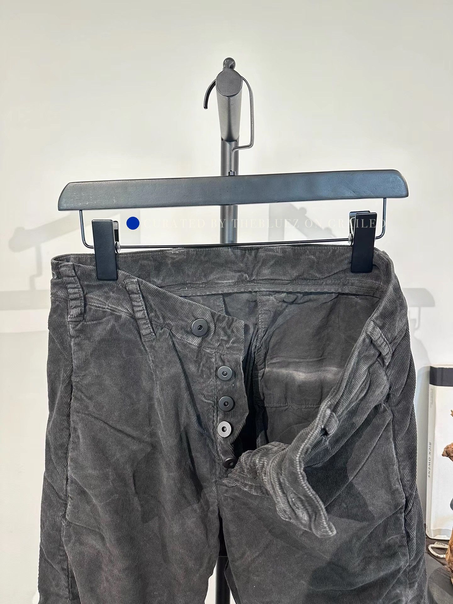 11 By Boris Bidjan Saberi Faded Black Curved Casual Pants Size US 32 / EU 48 - 4 Thumbnail