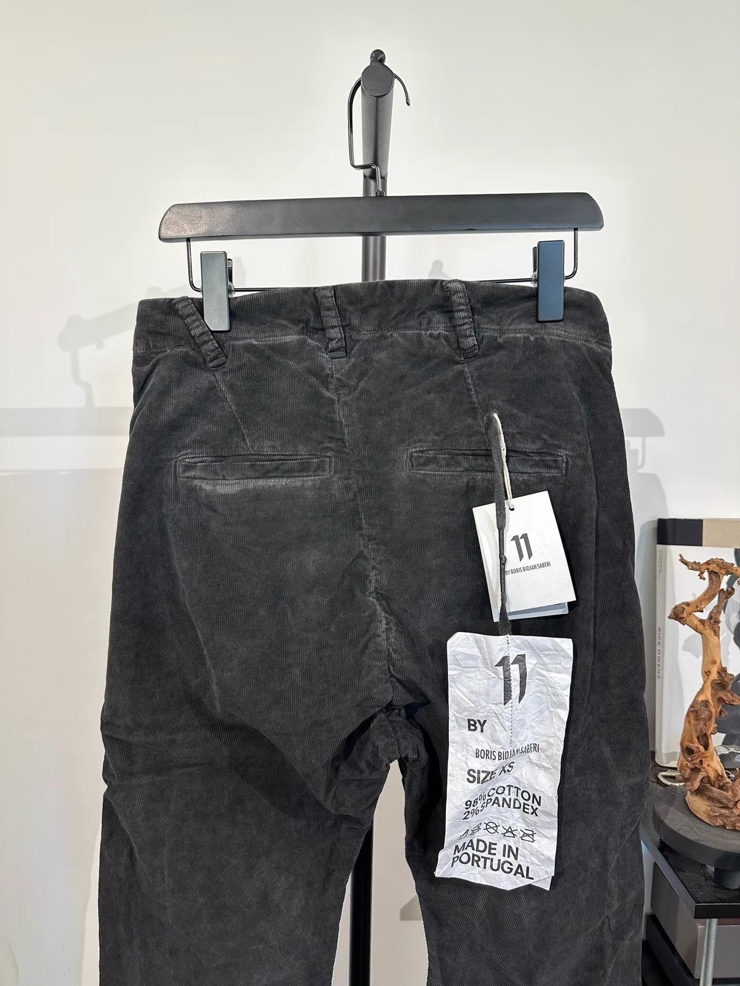 11 By Boris Bidjan Saberi Faded Black Curved Casual Pants Size US 32 / EU 48 - 3 Thumbnail
