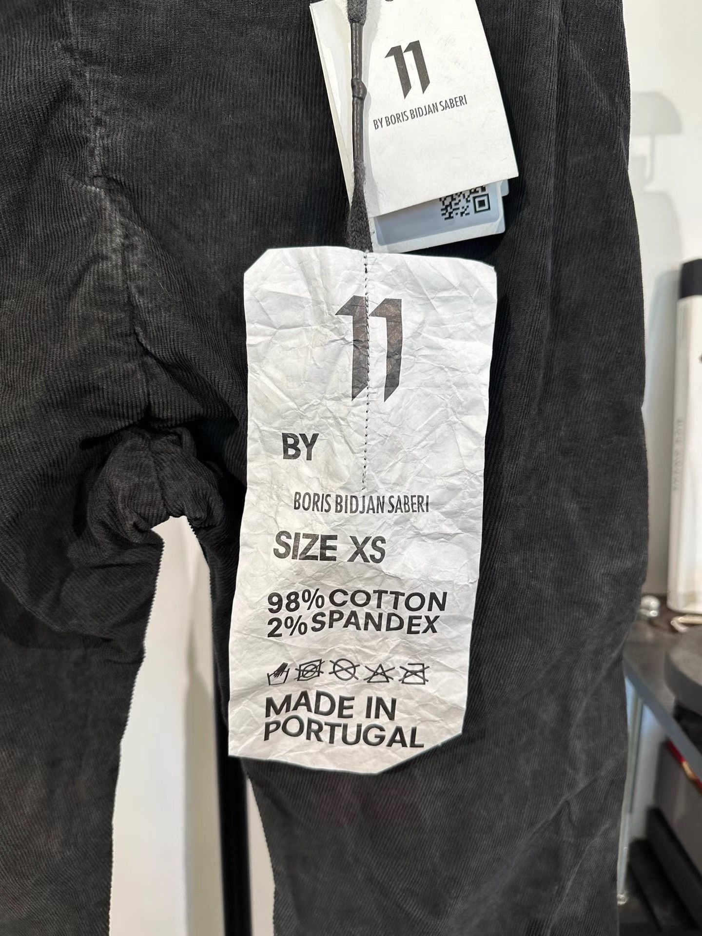 11 By Boris Bidjan Saberi Faded Black Curved Casual Pants Size US 32 / EU 48 - 8 Thumbnail