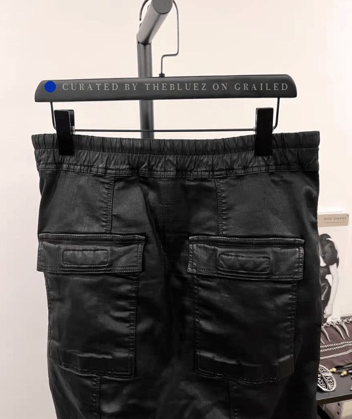 Rick Owens Wax-Coated Cropped Black Pants Size US 32 / EU 48 - 3 Thumbnail