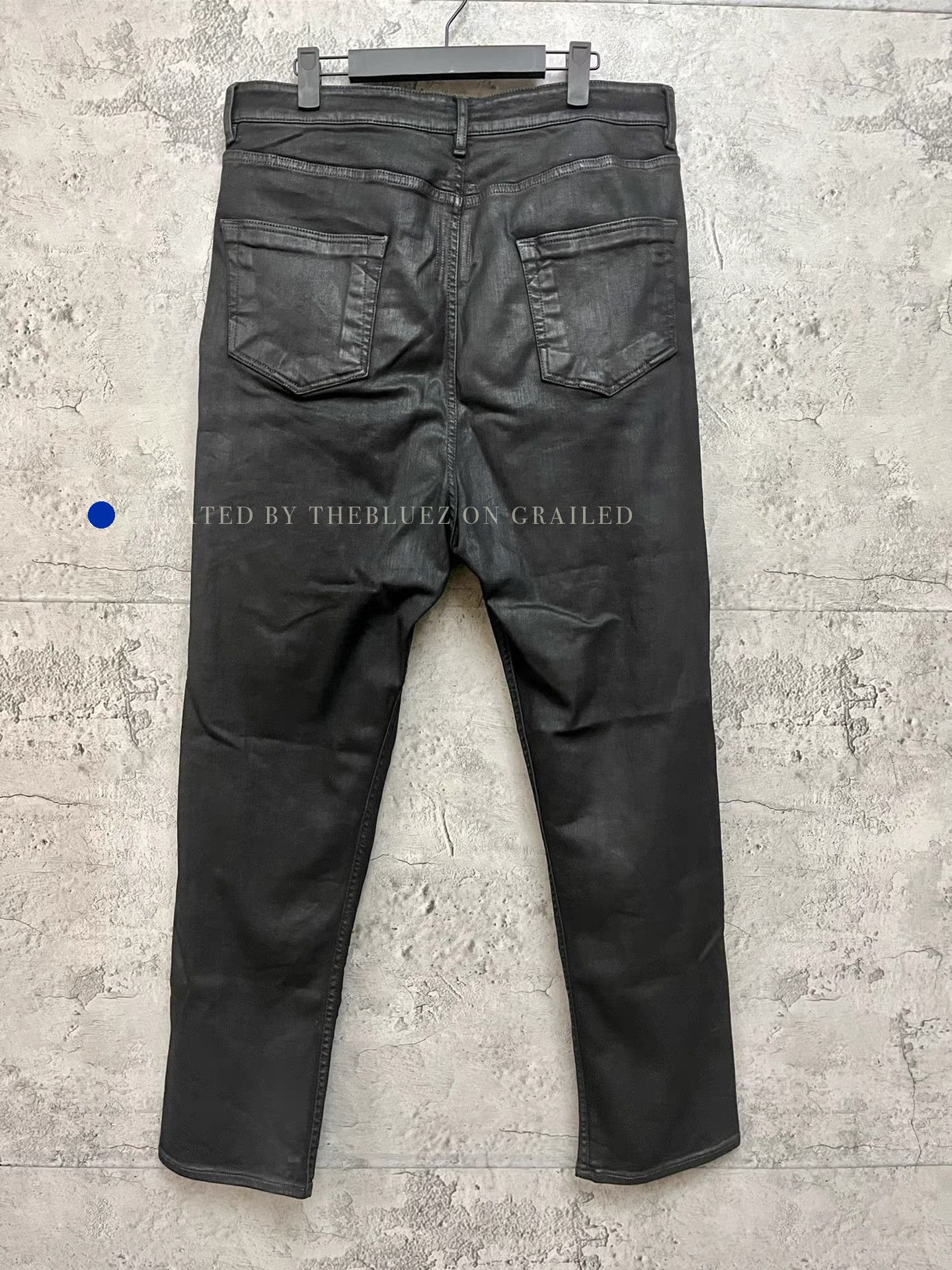 Rick Owens Sleek Waxed Casual Pants in Black Size US 34 / EU 50 - 3 Thumbnail