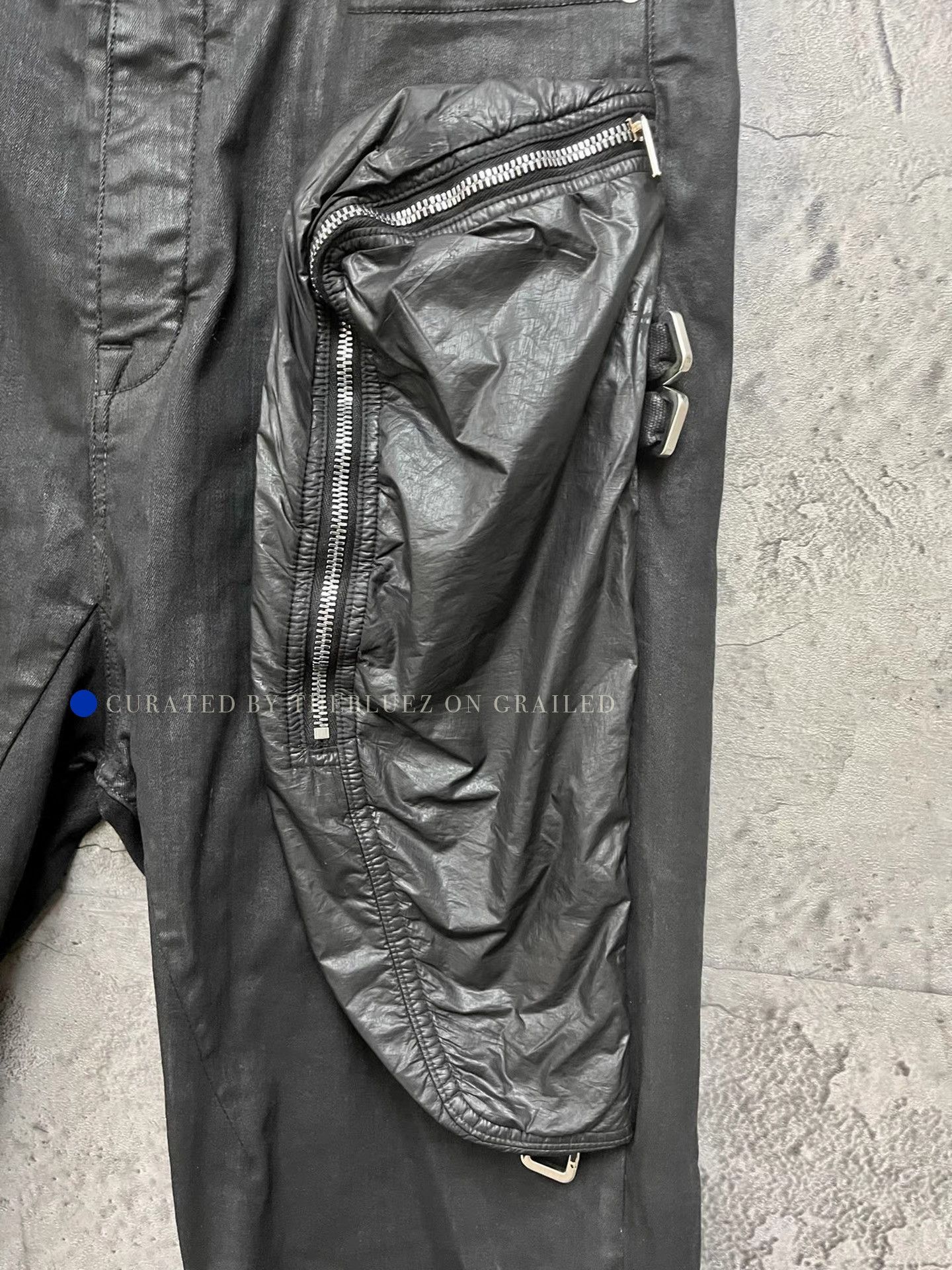 Rick Owens Sleek Waxed Casual Pants in Black Size US 34 / EU 50 - 2 Thumbnail