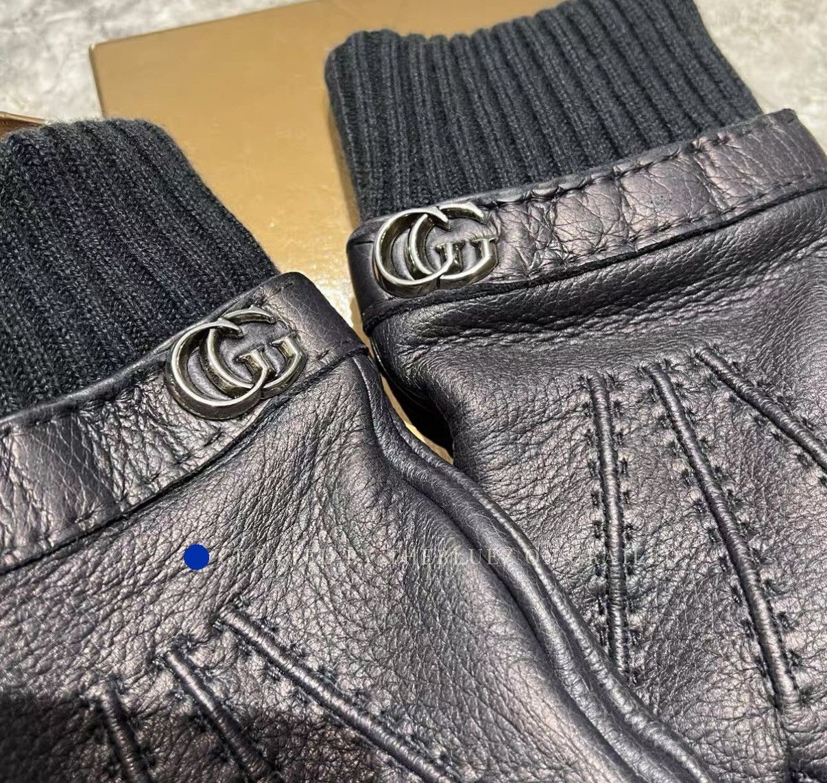 Gucci Suede Cashmere Black Gloves Size ONE SIZE - 3 Thumbnail