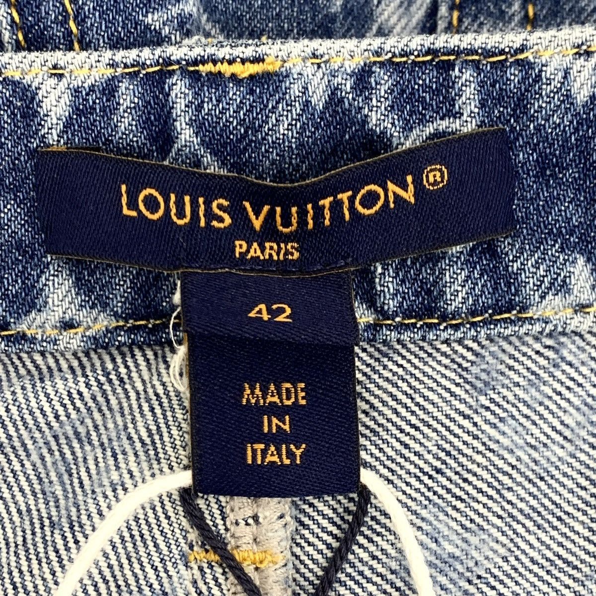 Louis Vuitton Monogram Printed Denim Pants in Blue Size US 28 / EU 44 - 5 Thumbnail