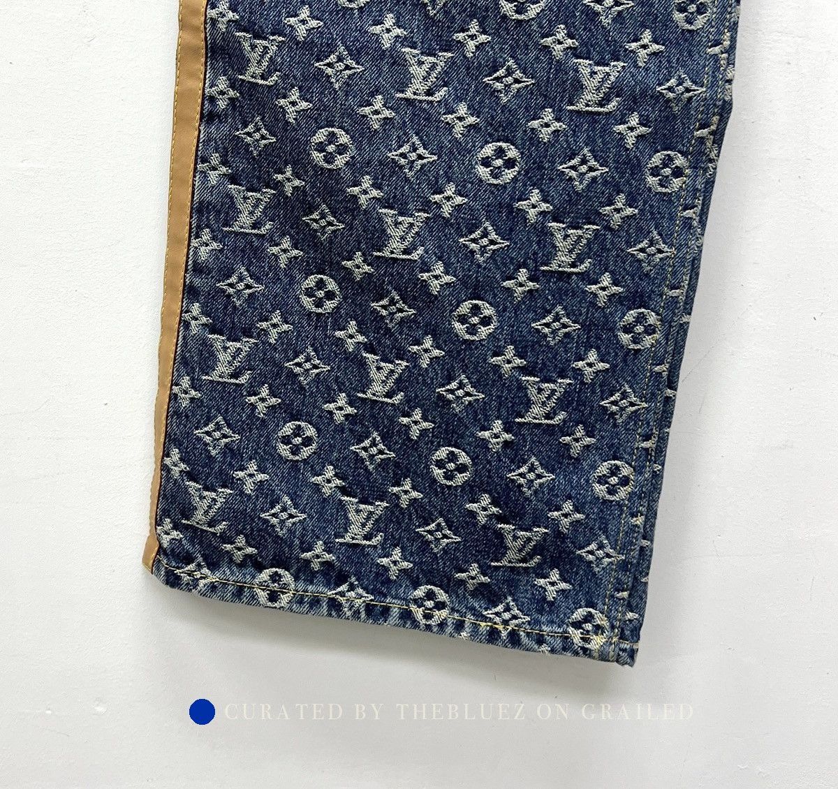 Louis Vuitton Monogram All-over Print Blue Jeans Size US 32 / EU 48 - 5 Thumbnail