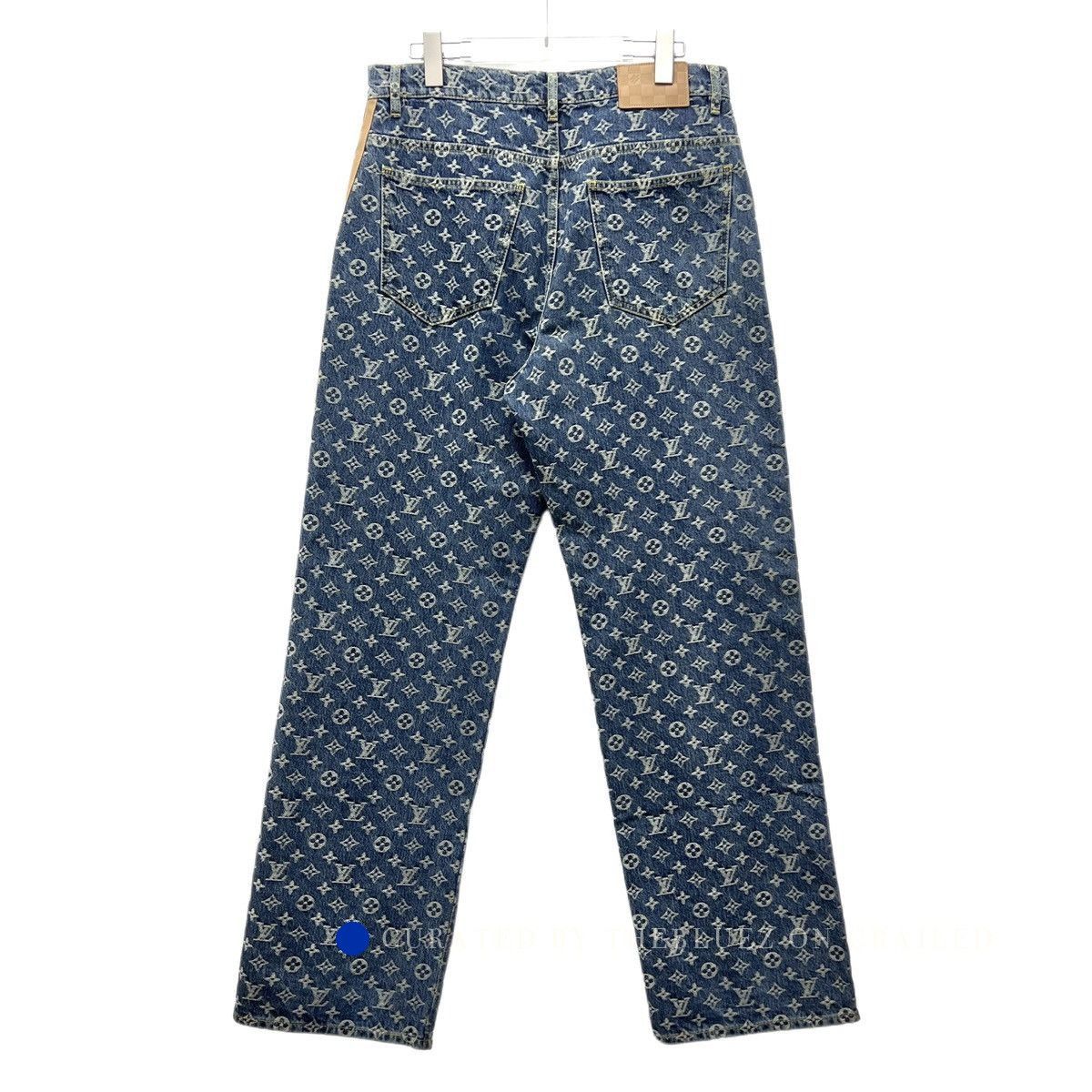 Louis Vuitton Monogram All-over Print Blue Jeans Size US 32 / EU 48 - 2 Thumbnail
