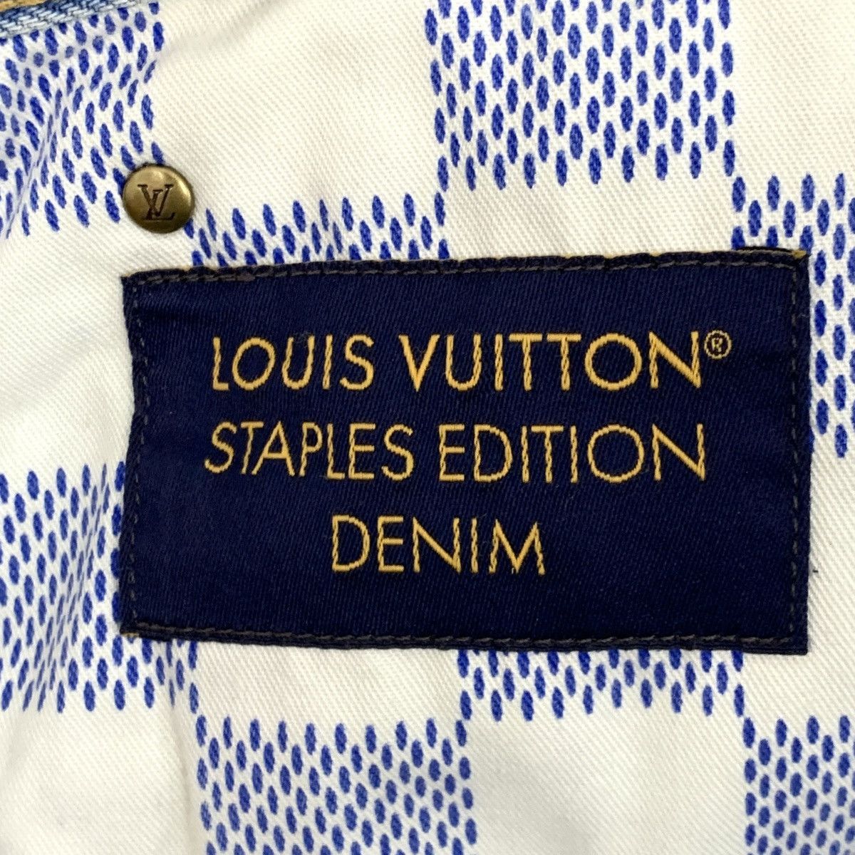 Louis Vuitton Blue Denim Shorts with Leather Patch Size US 32 / EU 48 - 8 Thumbnail