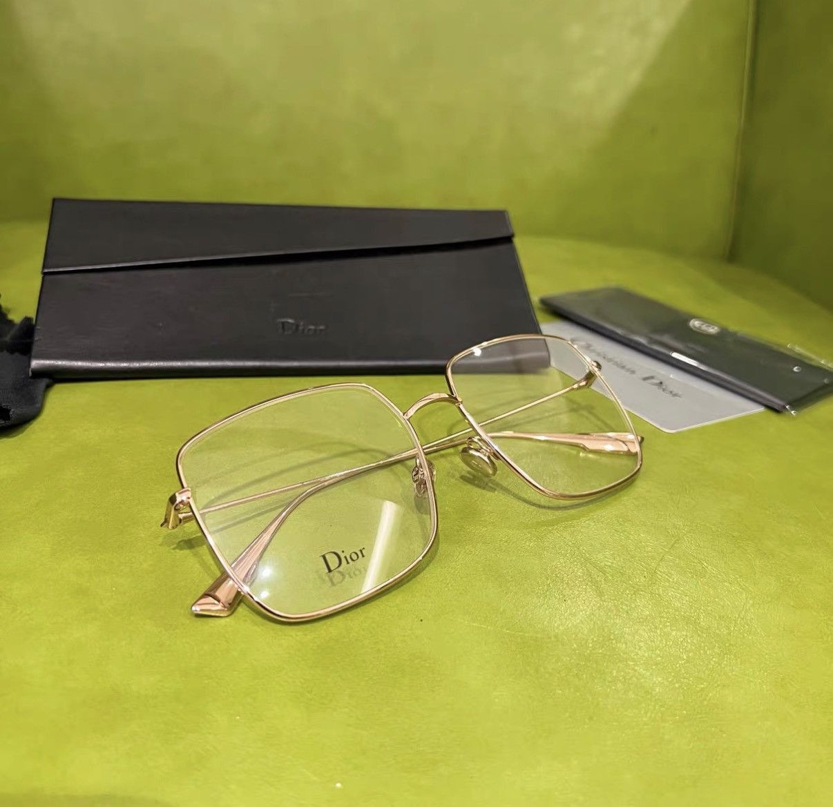 Dior Rose Gold Alloy Optical Eyeglasses Size ONE SIZE - 2 Thumbnail