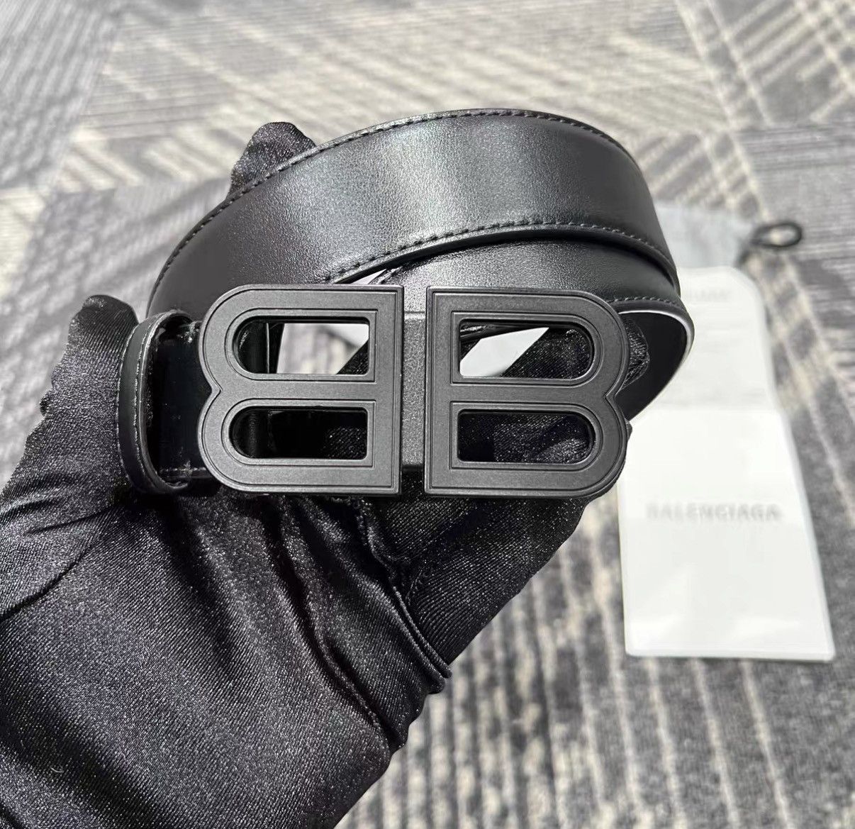 Balenciaga BB Logo Pin Buckle Leather Belt Size ONE SIZE - 3 Thumbnail