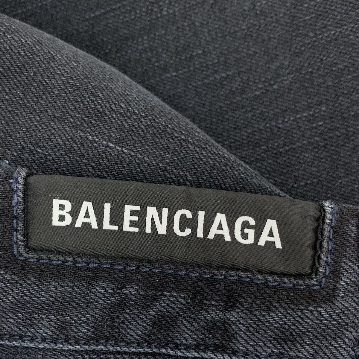Balenciaga Washed Distressed Wide-Leg Denim Pants Size US 32 / EU 48 - 6 Thumbnail
